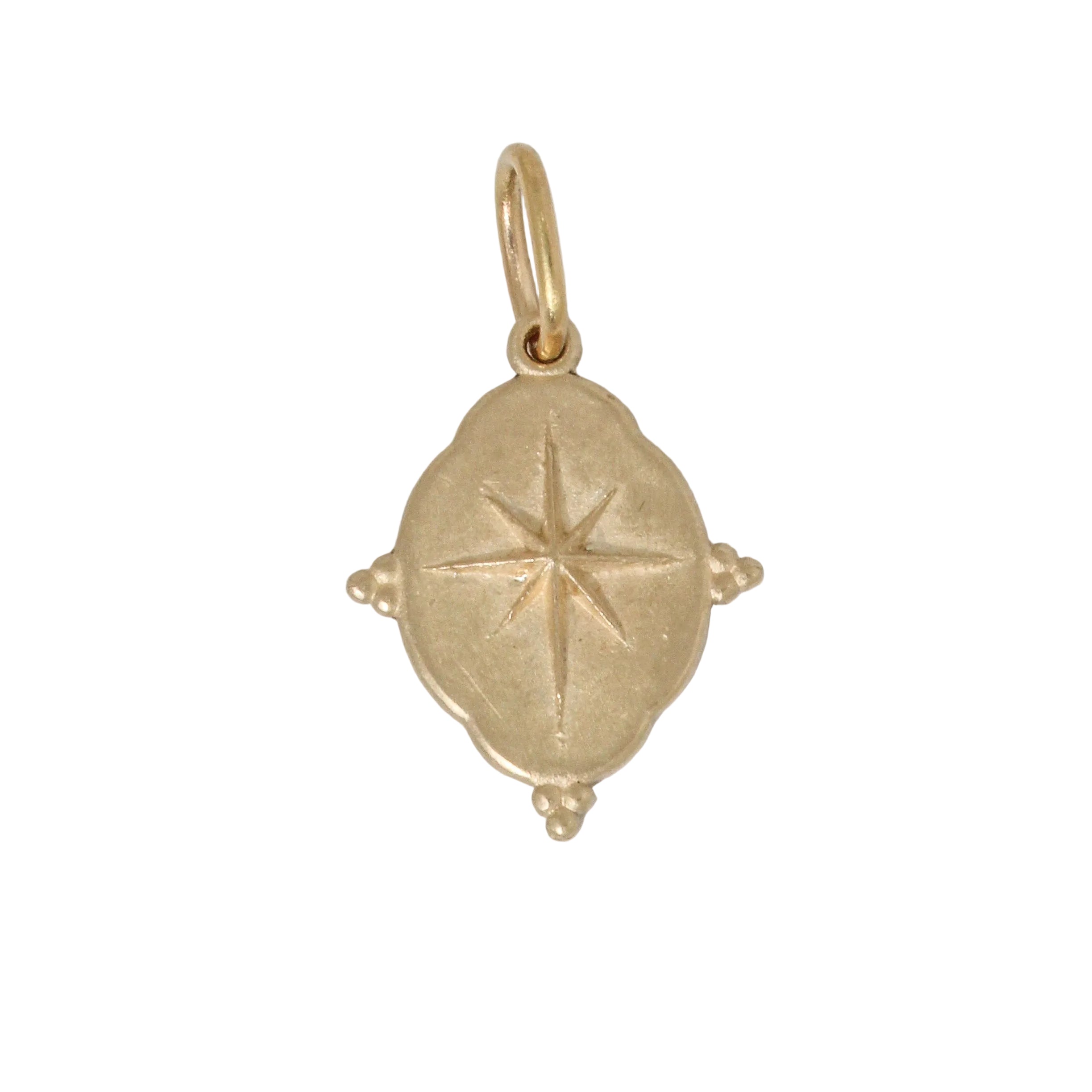 14K Small Ornate North Star Charm-Erica Molinari