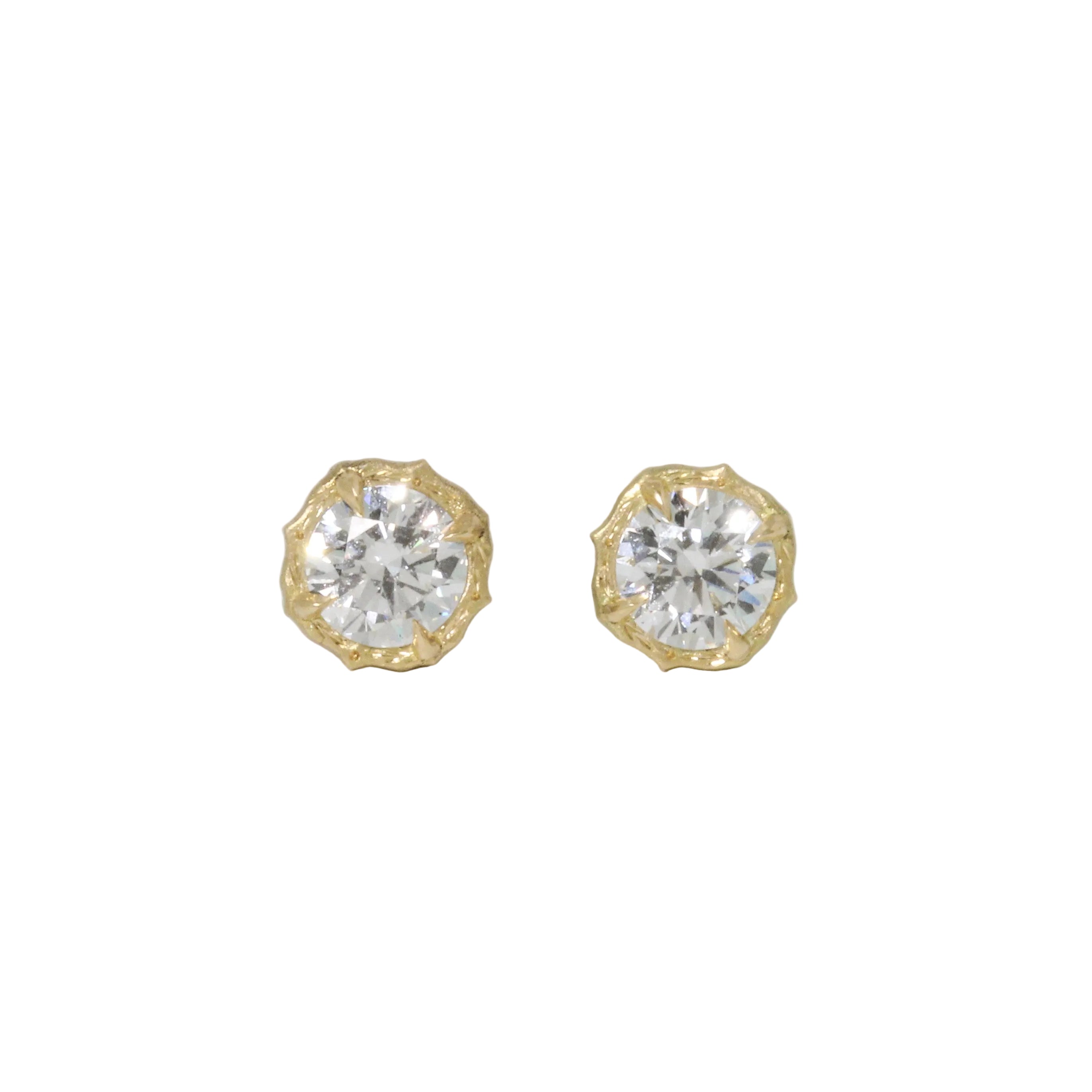 1.06tcw Lotus Diamond Stud Earrings-Adel Chefridi