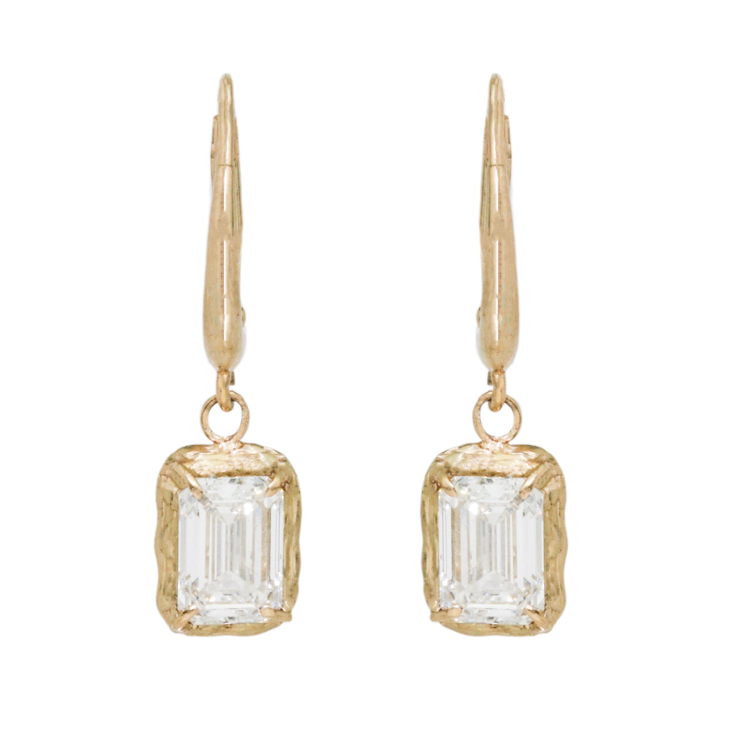 2.00ct Emerald Cut Diamond Earrings-Robin Haley