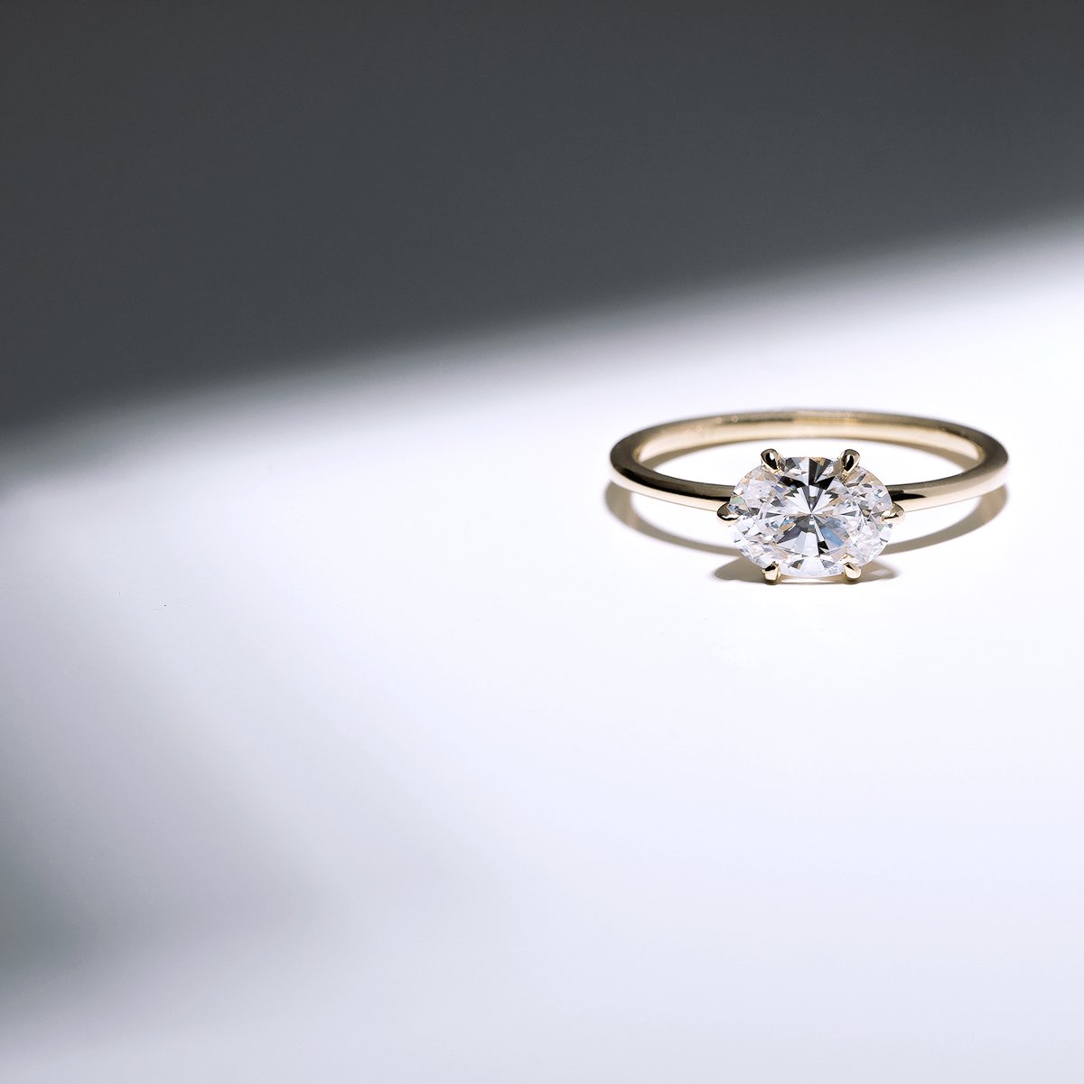 East-West Pixie Engagement Ring