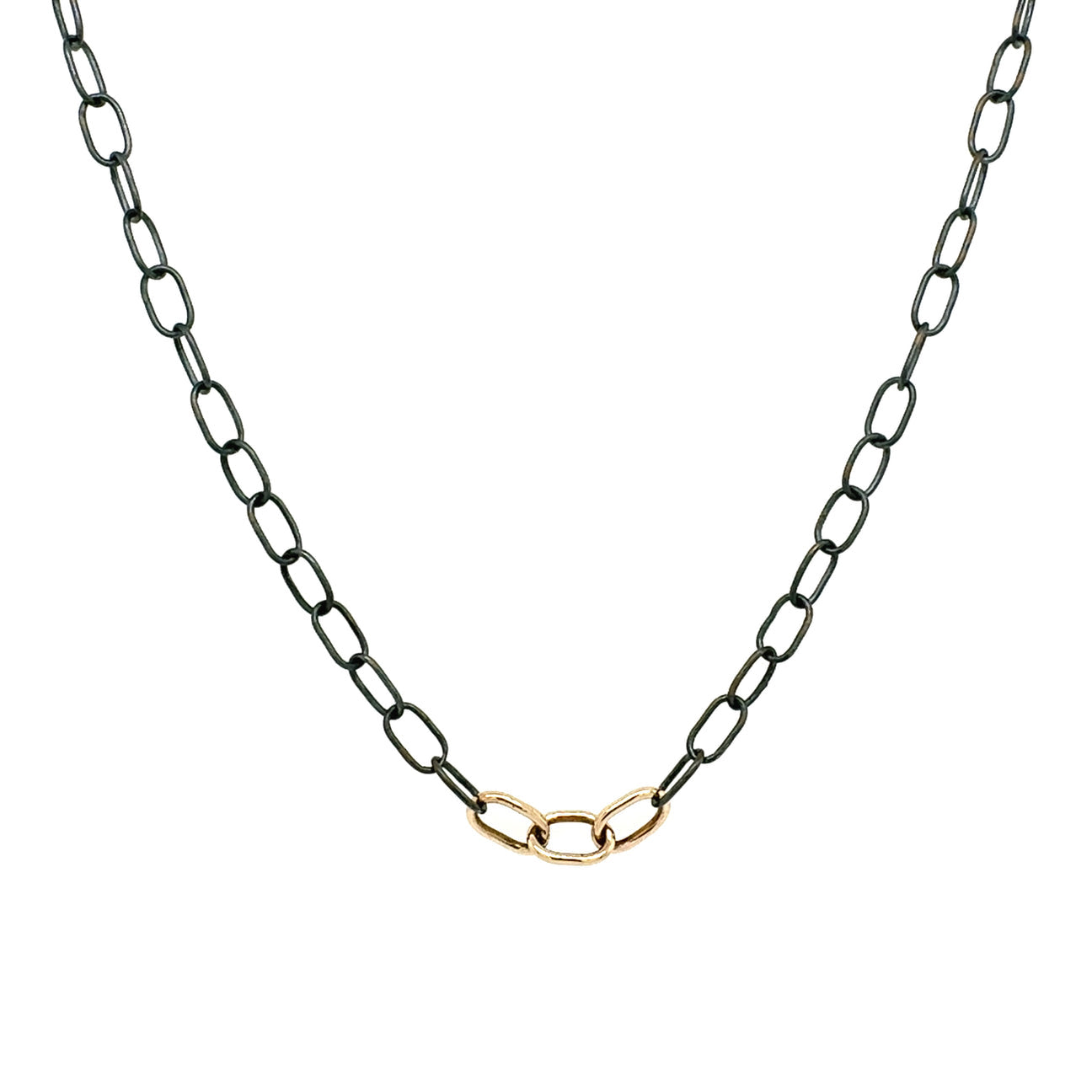 3 Link Dainty Paperclip Chain Necklace-Flavia Bennett Designs