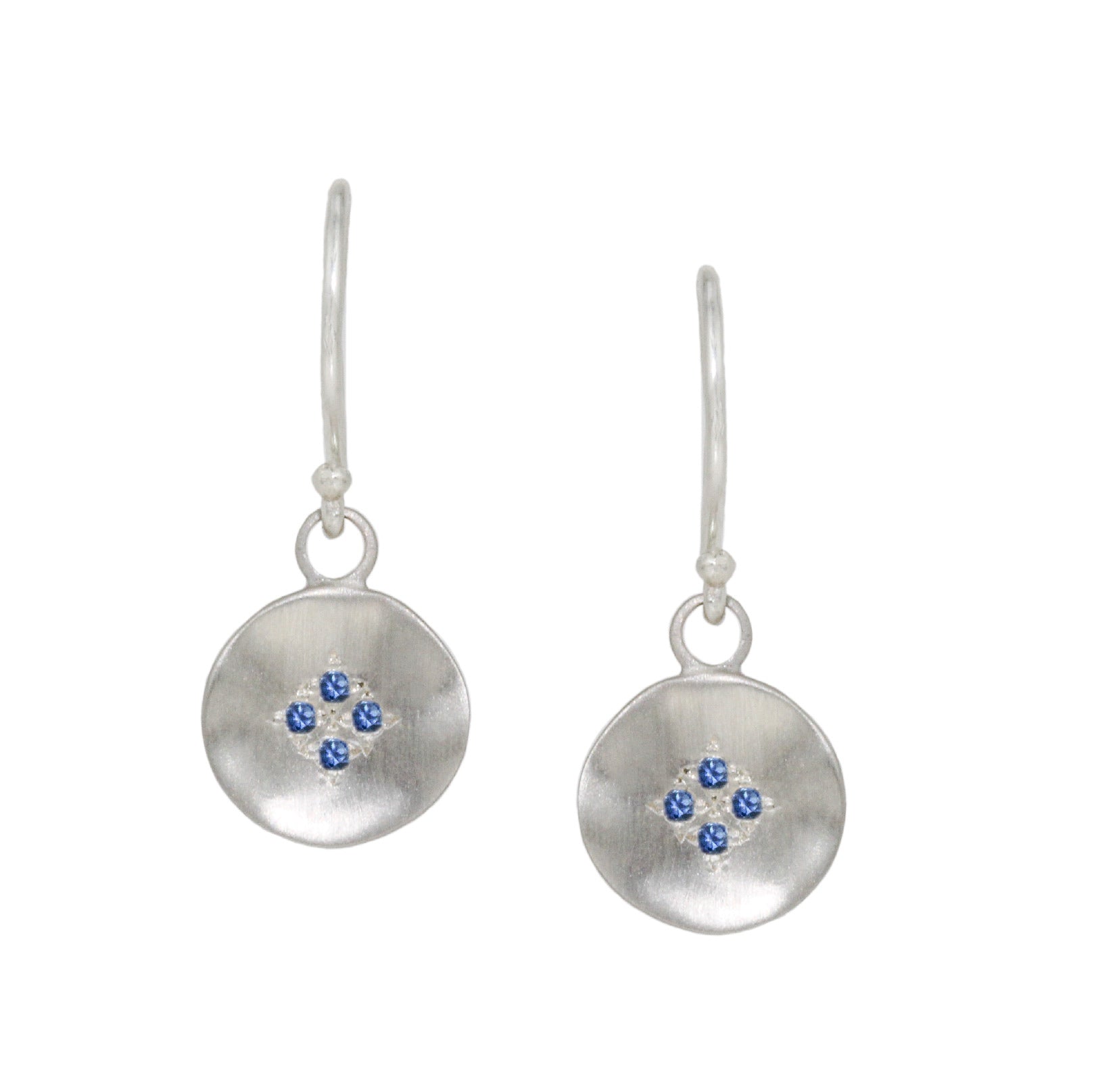 4-Point Wave Sapphire Earrings-Adel Chefridi
