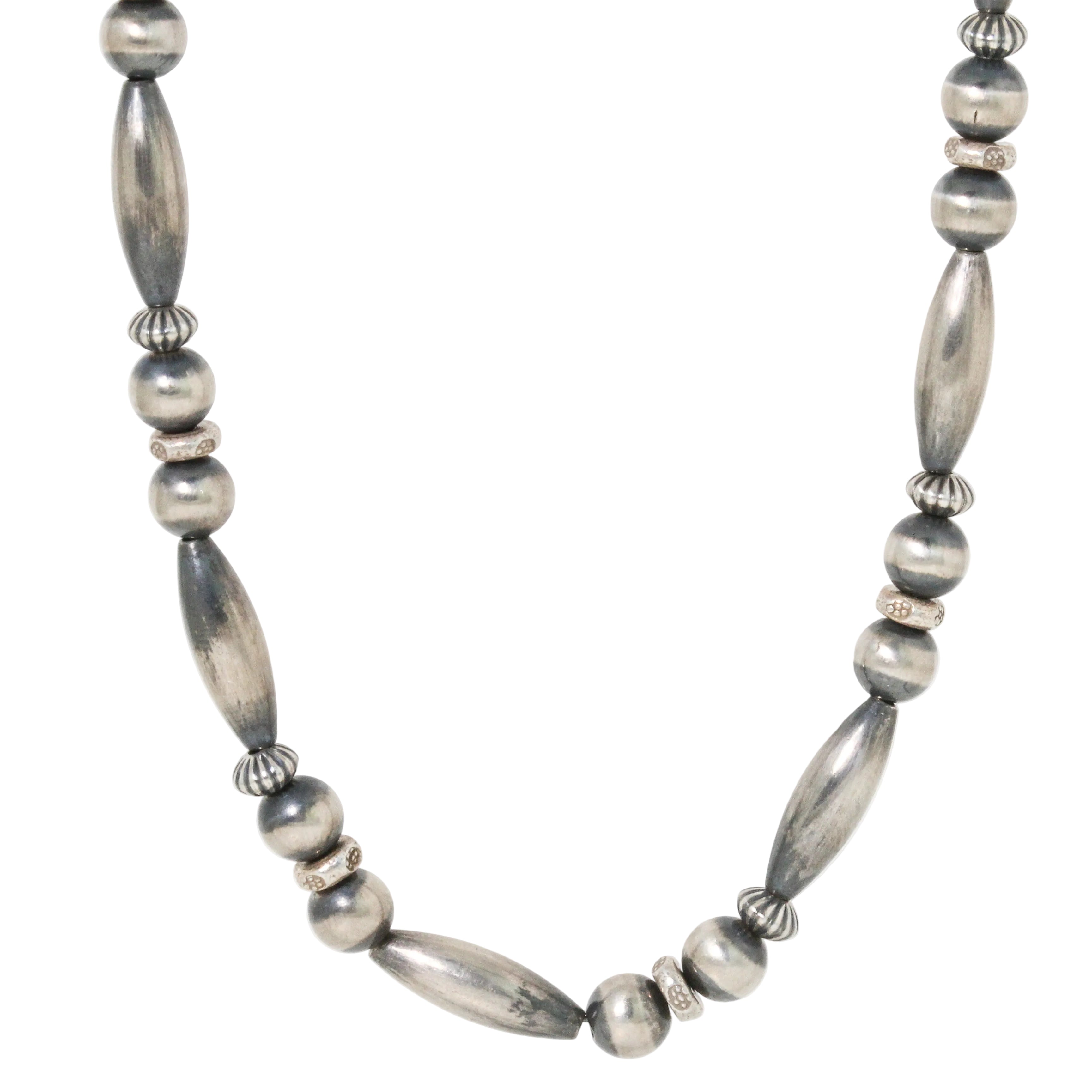 7mm Navajo Pearl Mixed Bead Necklace by Peyote Bird-Southwest