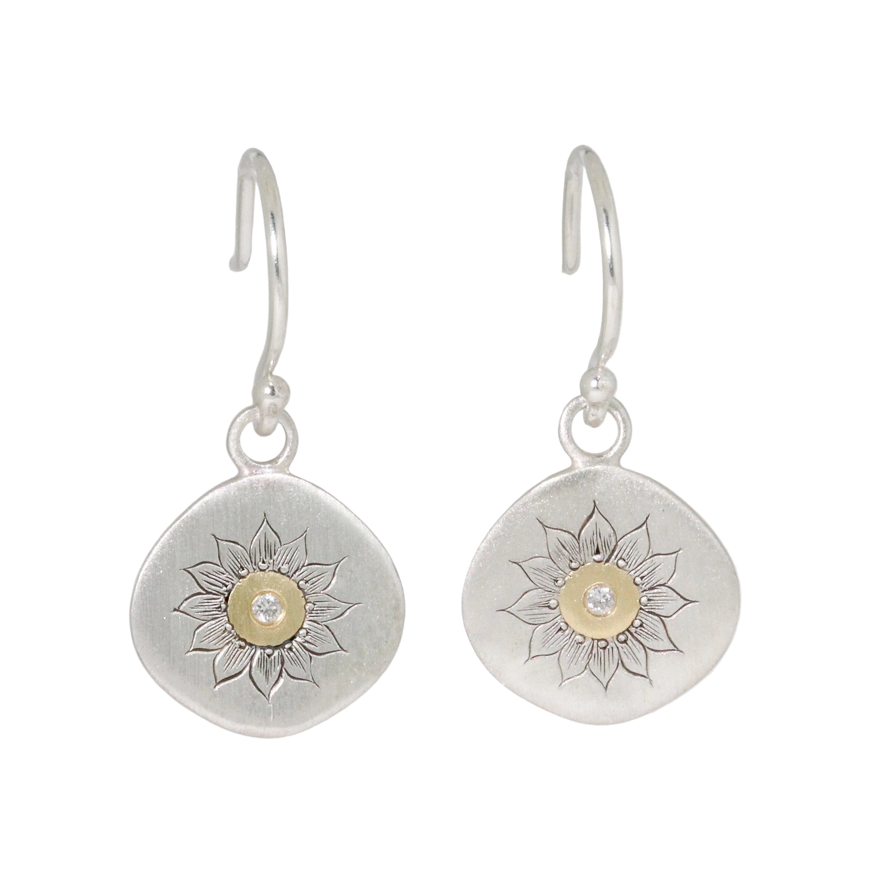 Soleil Diamond Charm Earrings
