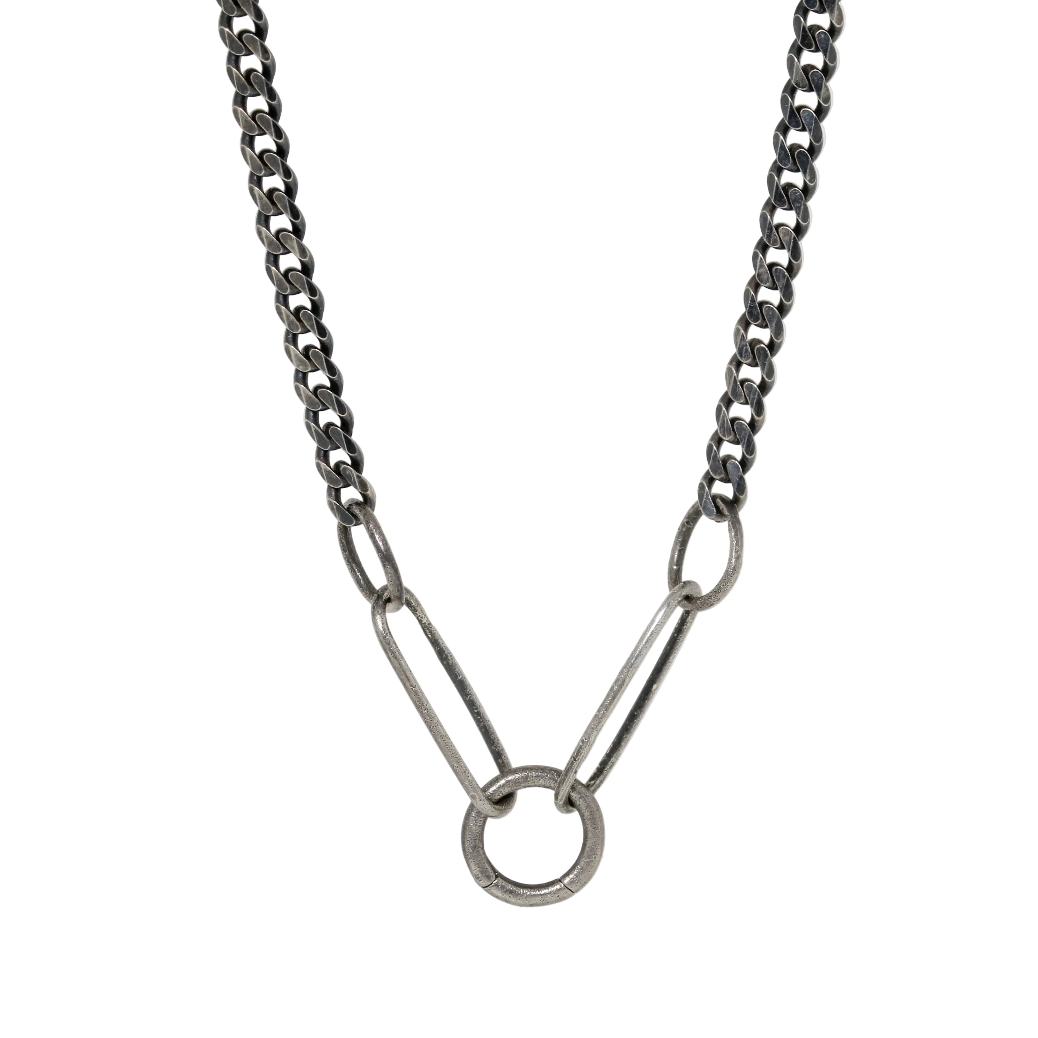 sterling silver can thus Five Links Charm Holder Necklace