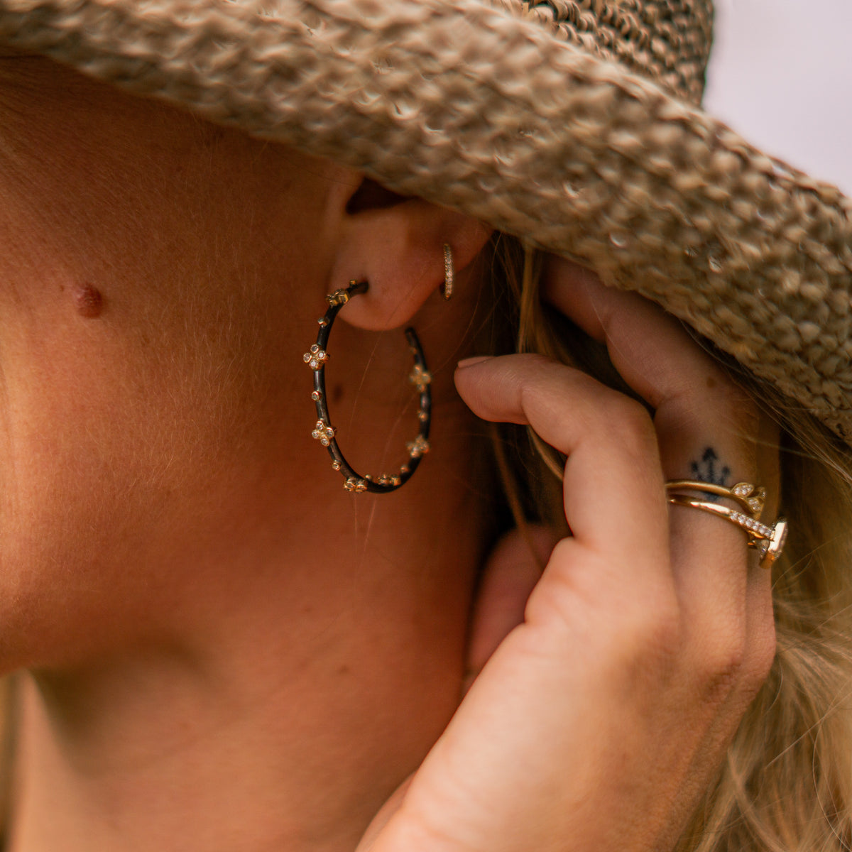 Secret Garden Diamond Hoop Earrings