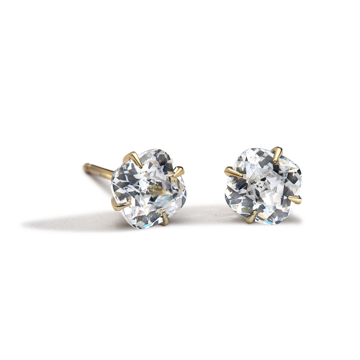 Cushion Diamond Stud Earrings