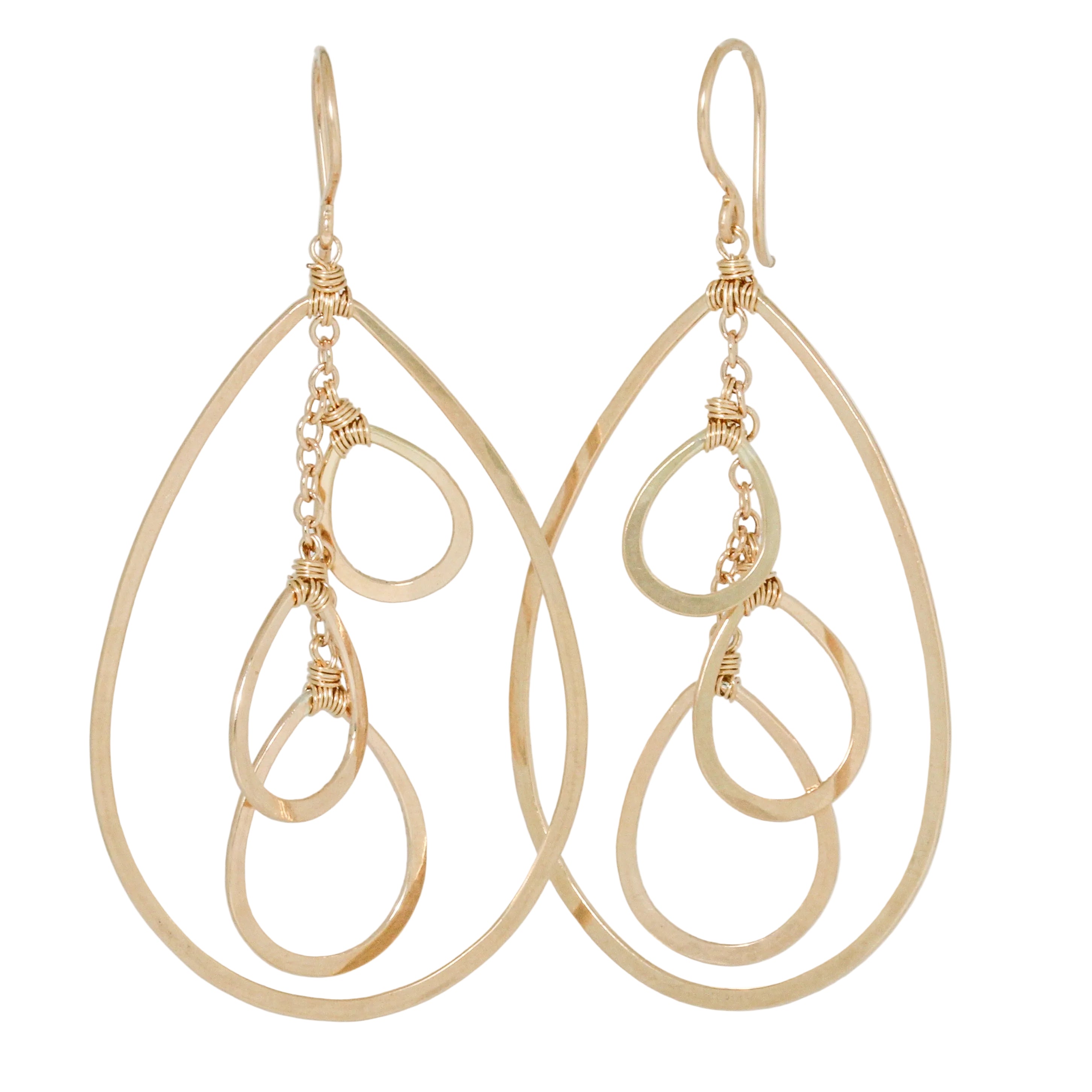 Dancing Golden Drop Earrings