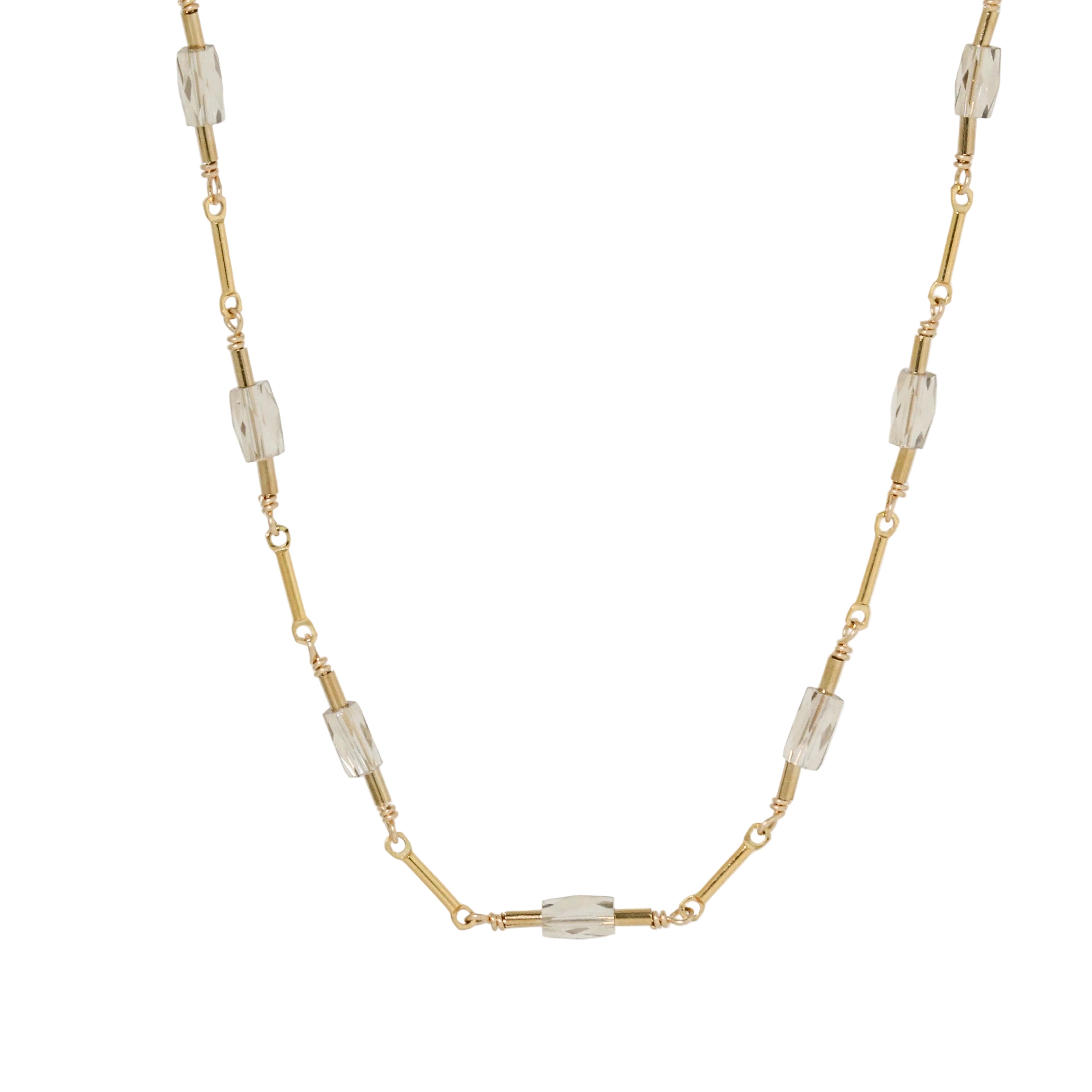 Short Champagne Link Chain Necklace
