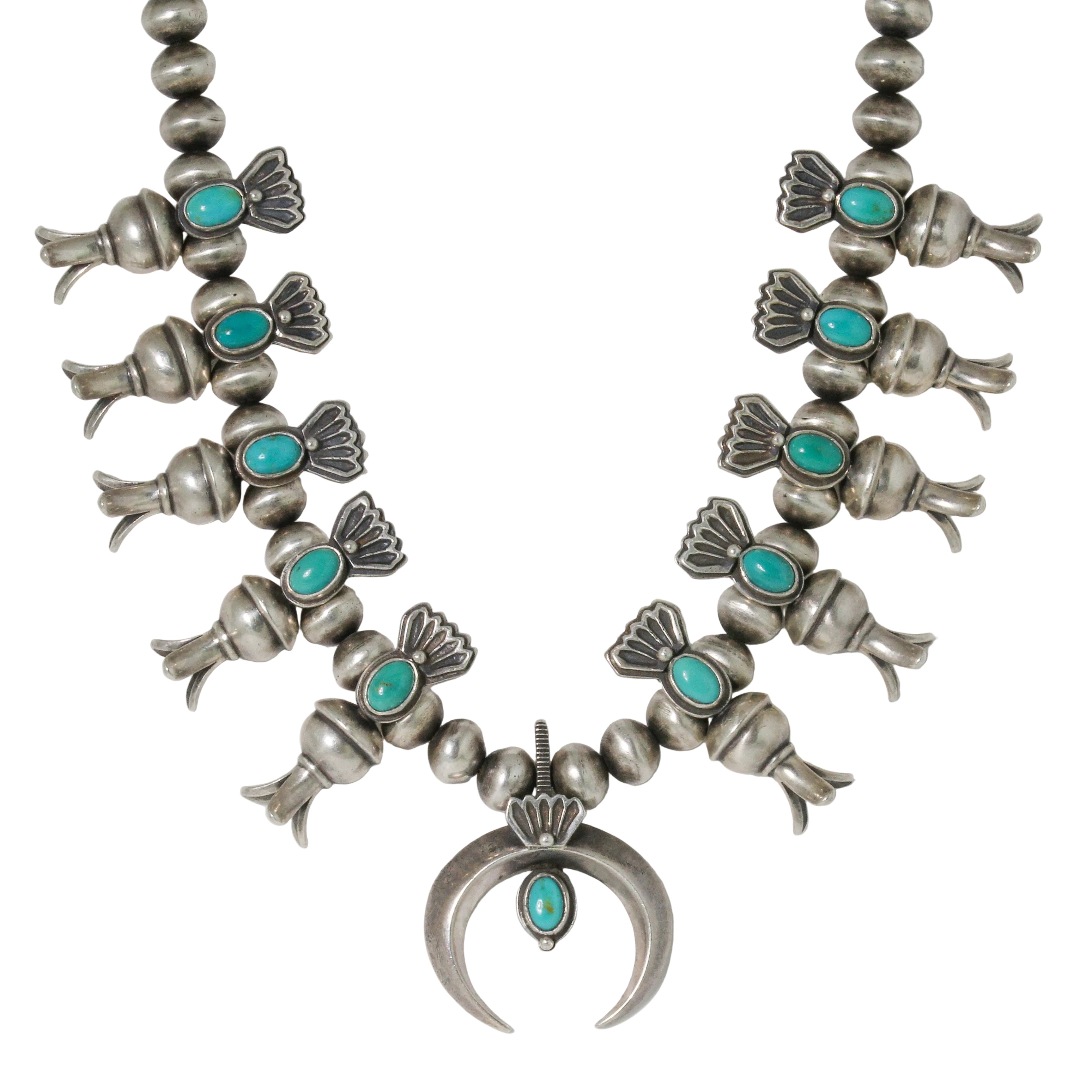 Dennis Hogan Harvest Moon Squash Blossom Necklace