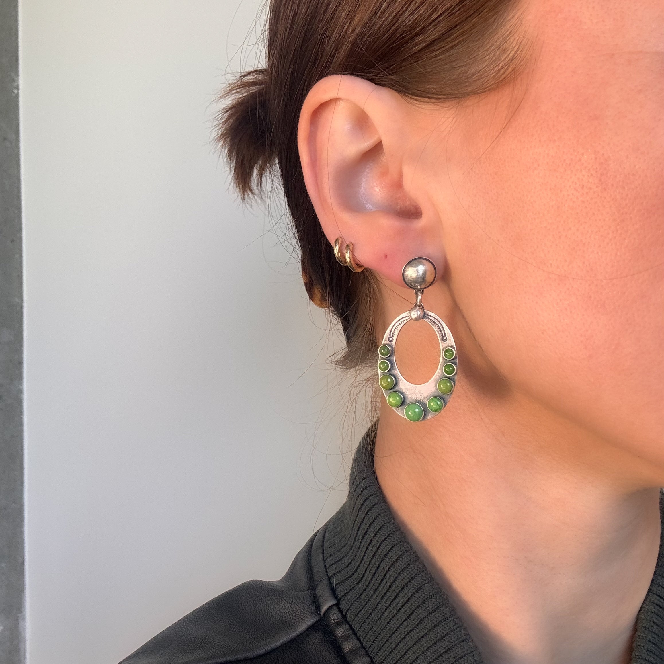 Dennis Hogan Luna Green Turquoise Earrings