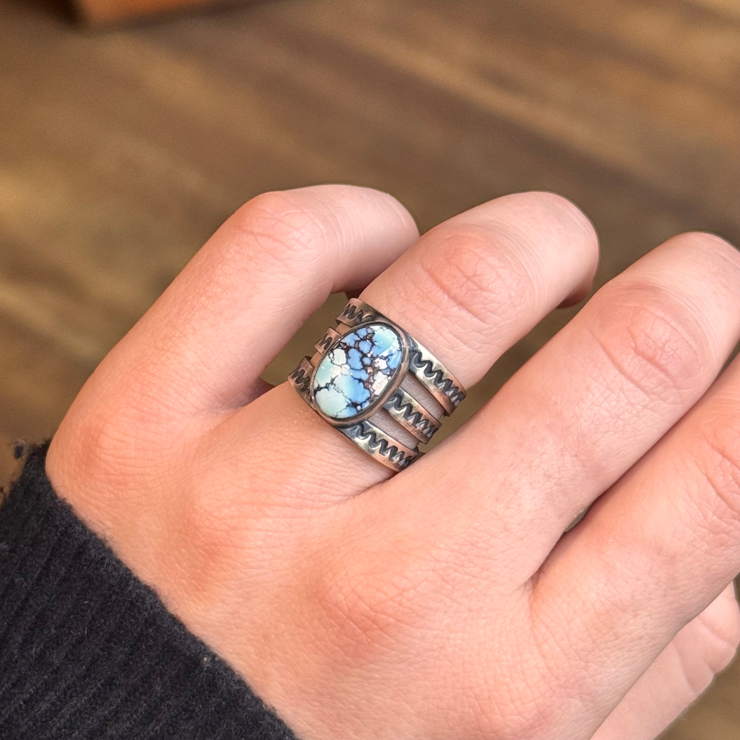 Golden Hills Turquoise Triple Band Ring