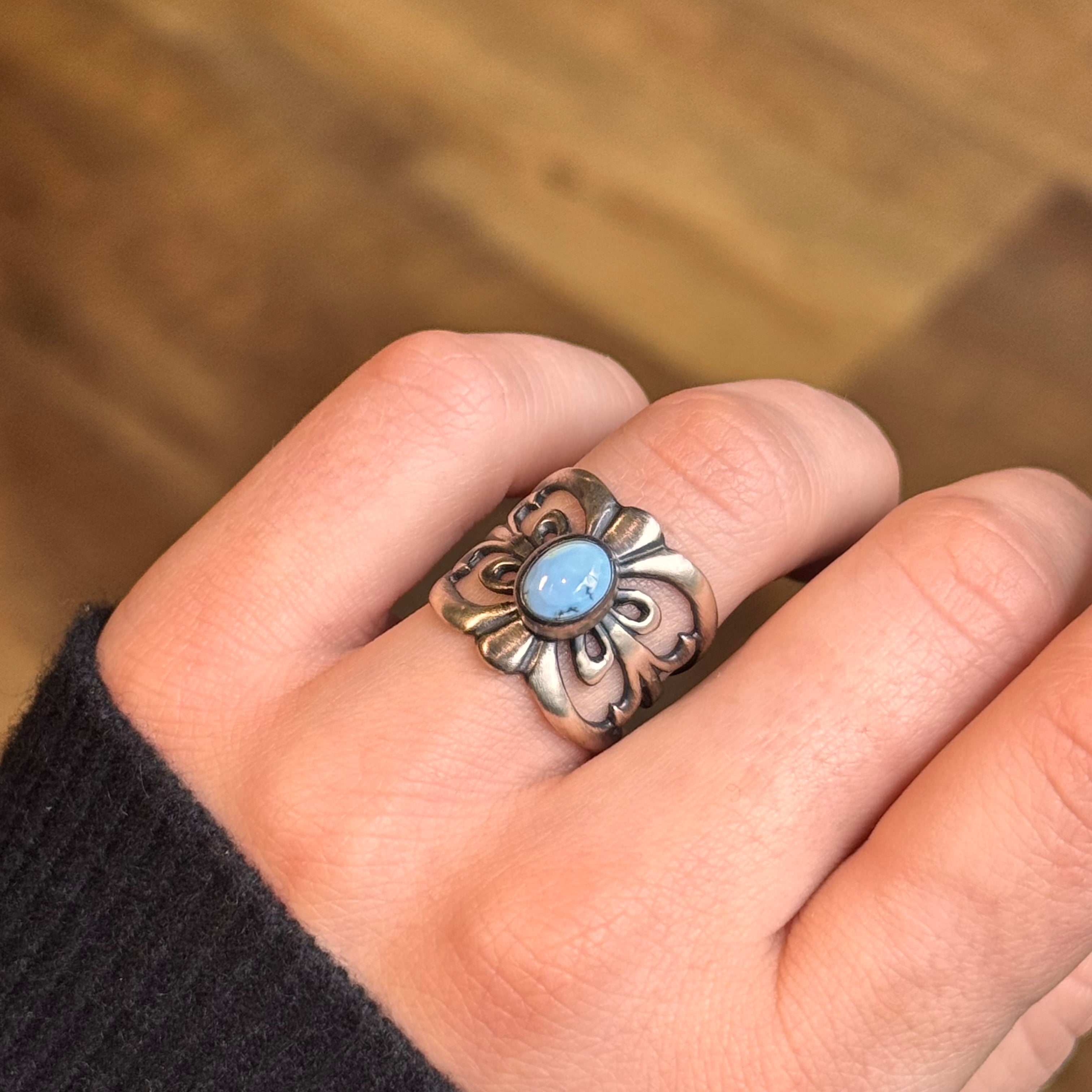 Golden Hills Turquoise Bloom Ring