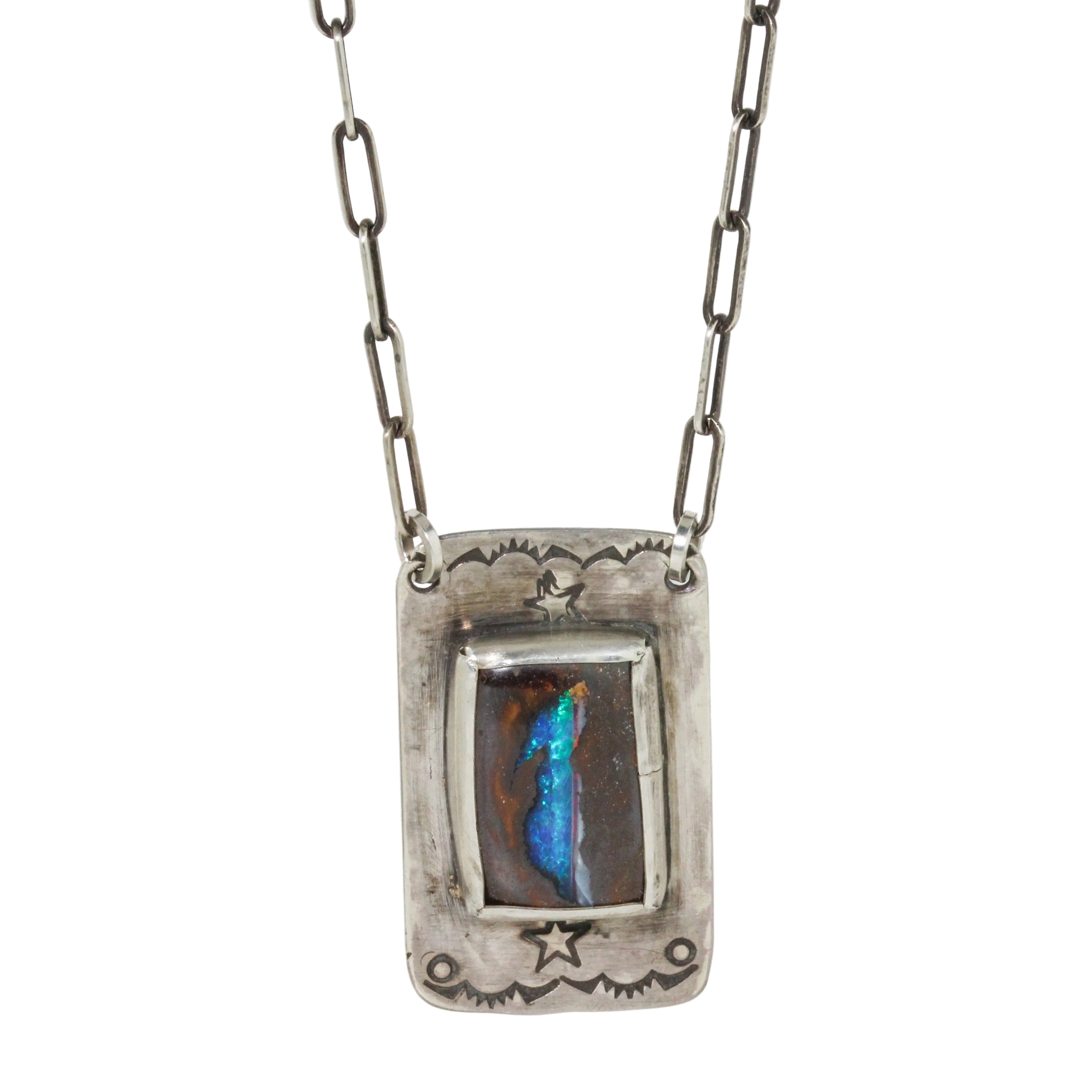 Boulder Opal Star Child Necklace