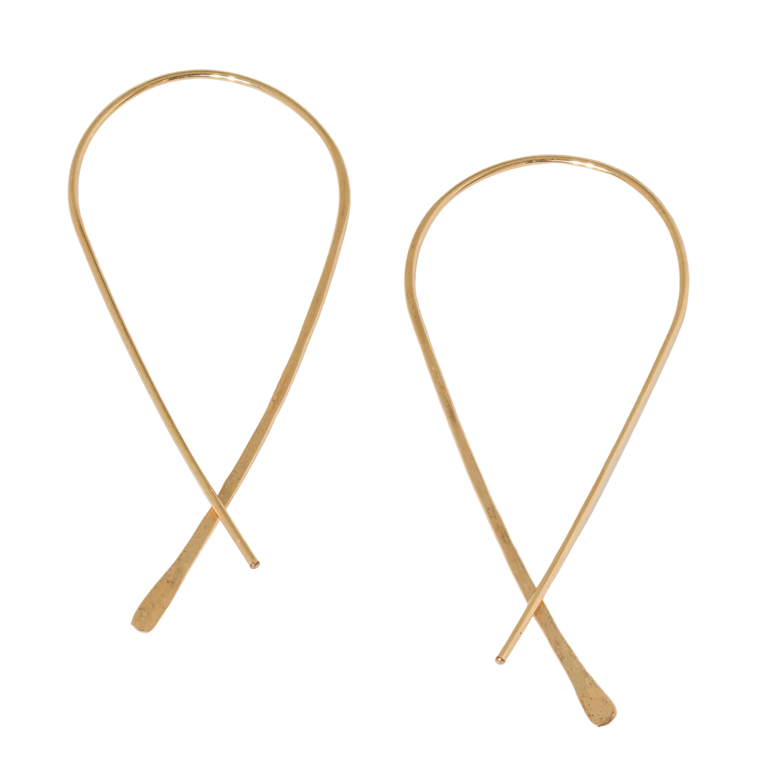 large glacier lily fish earrings in gold filled