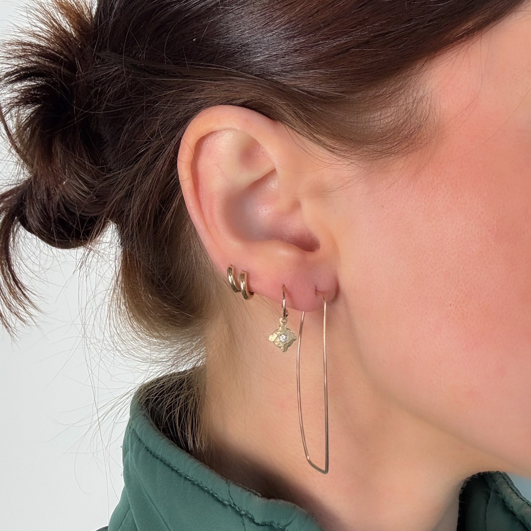 large rectangle hoops modeled for glacier lily