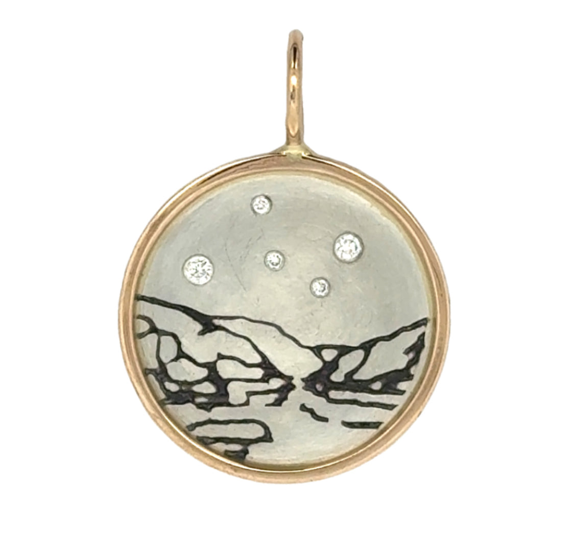 Round Framed Diamond Gorge Charm