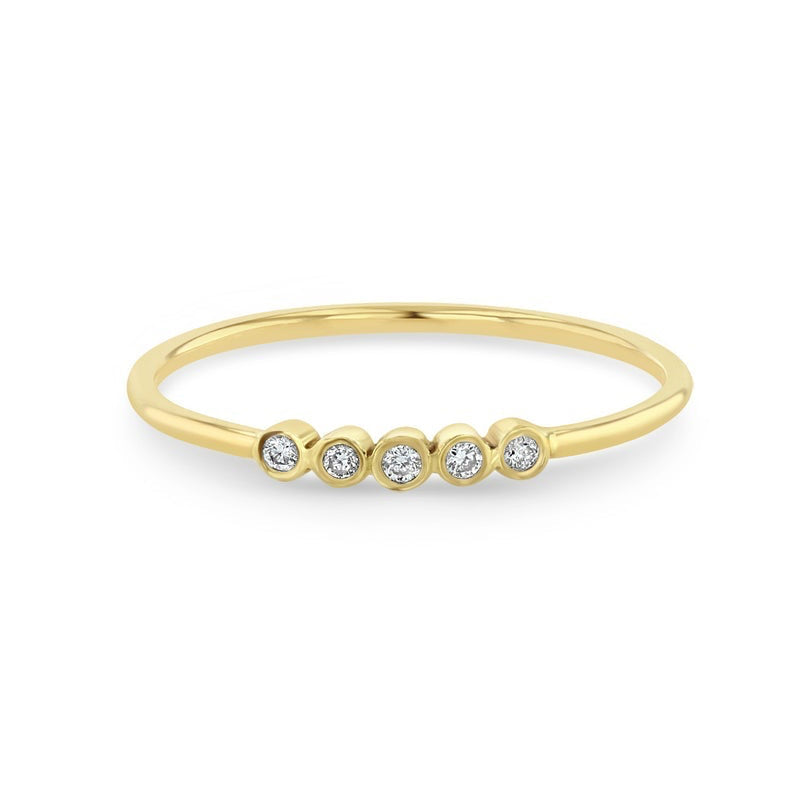 Tiny 5 Diamond Ring