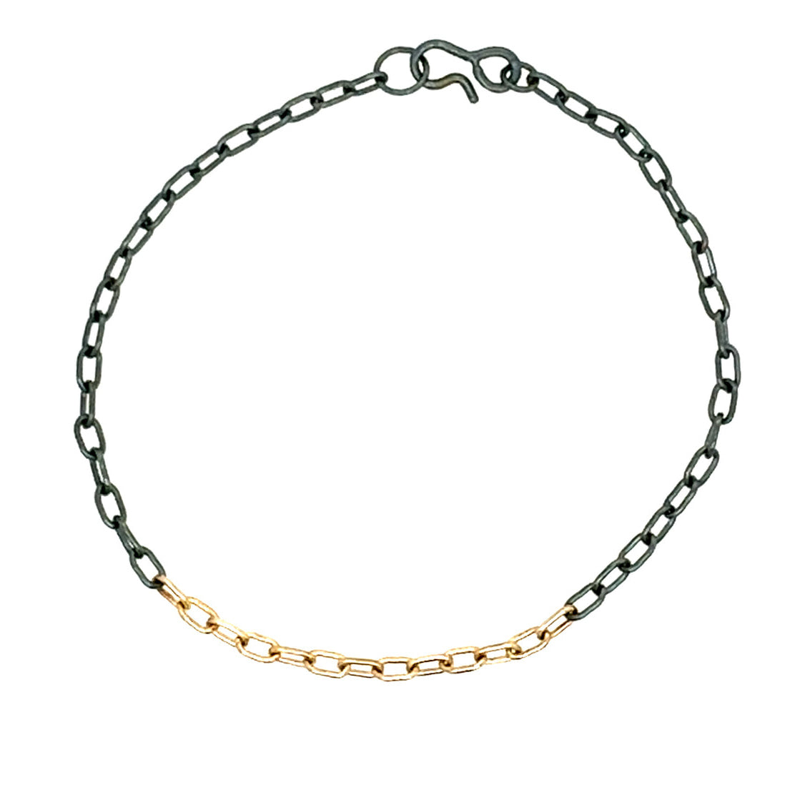 Mixed Metal Extra Dainty Paperclip Chain Bracelet