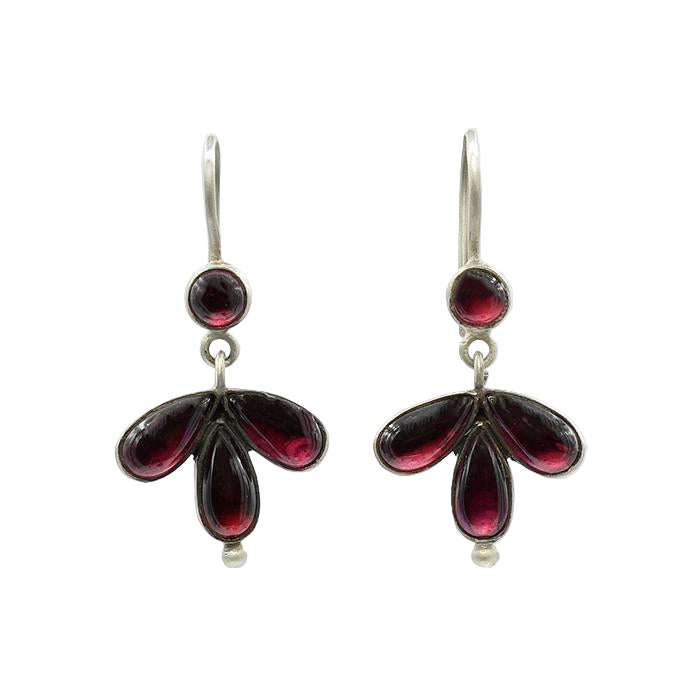 Garnet Fleur Earrings