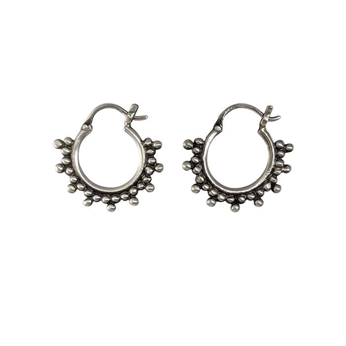 Tiny Clover Hoop Earrings