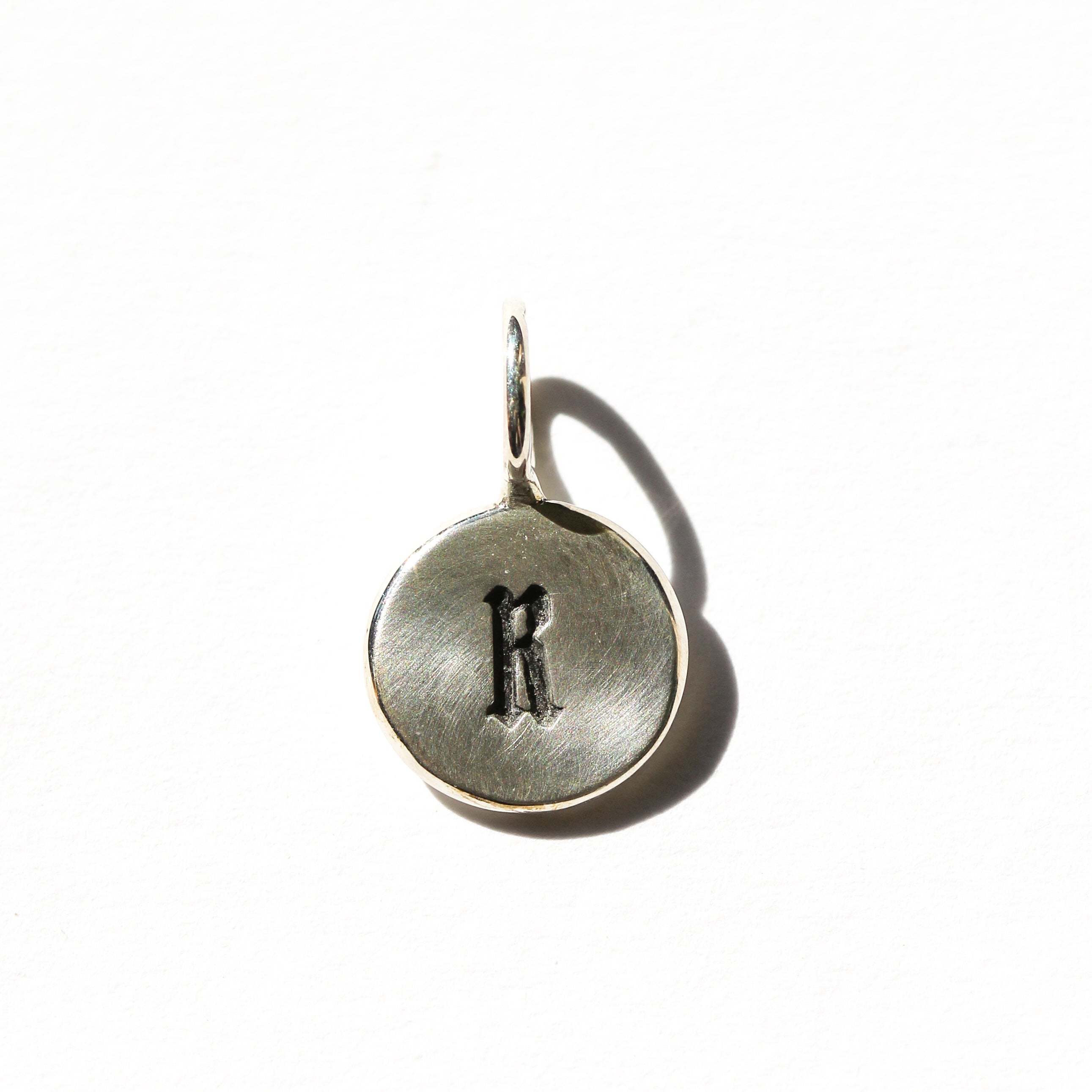 Mini Round R Letter Charm