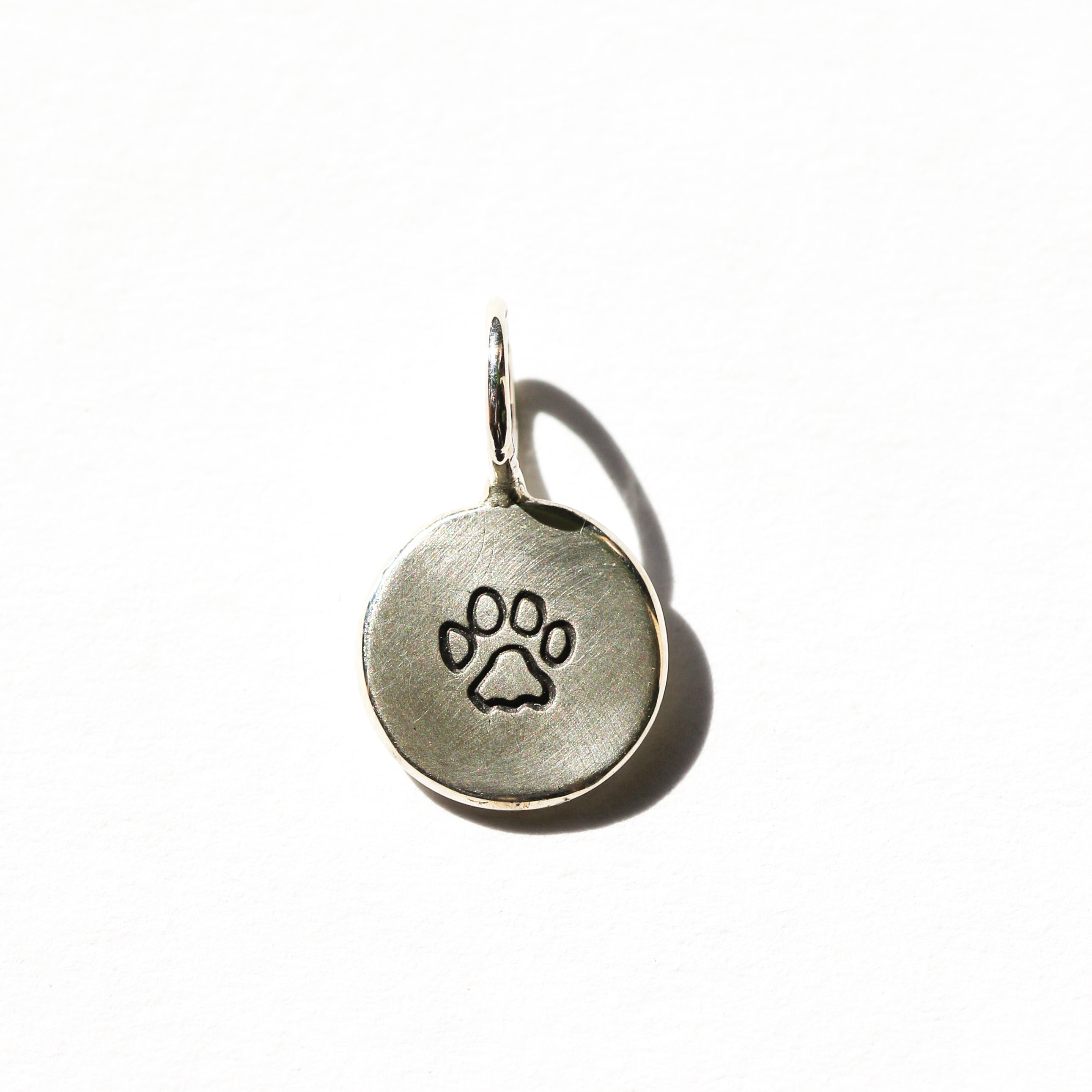 Mini Round Paw Print Charm
