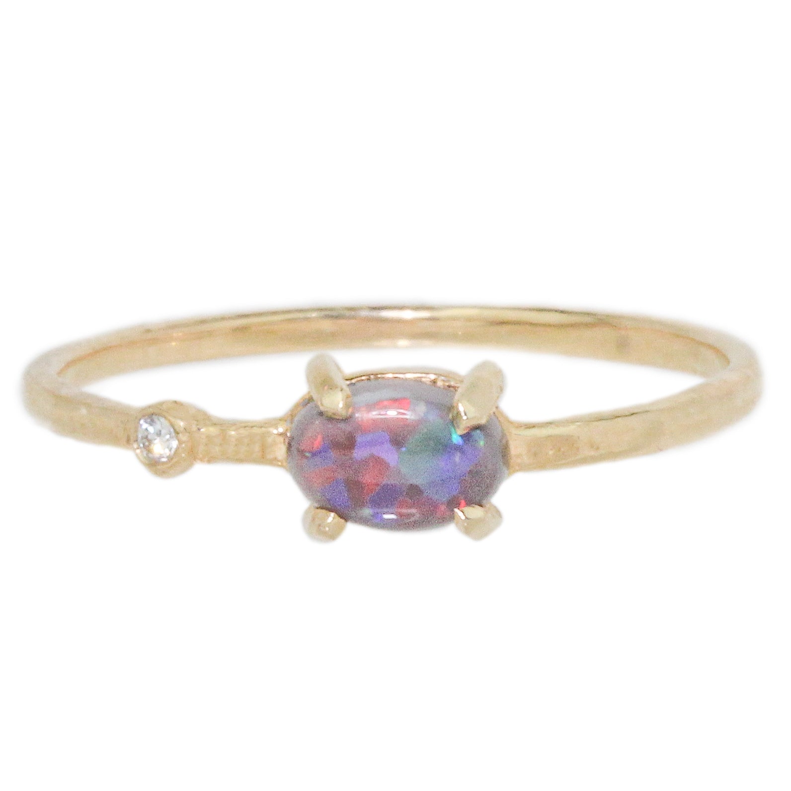 Australian Black Opal Wink Ring