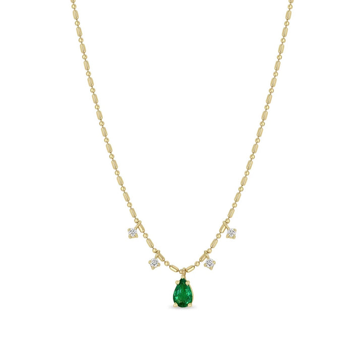 Emerald + Diamond Glam Necklace