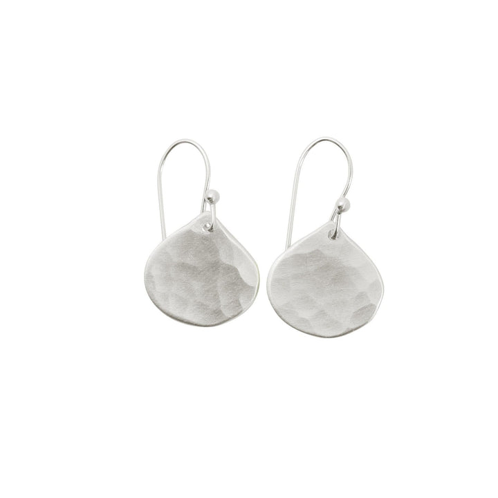 Small Hammered Teardrop Earrings