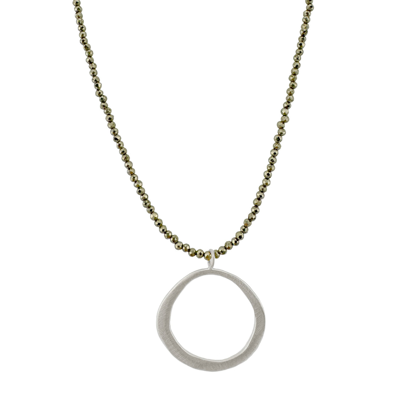Circle on Pyrite Necklace