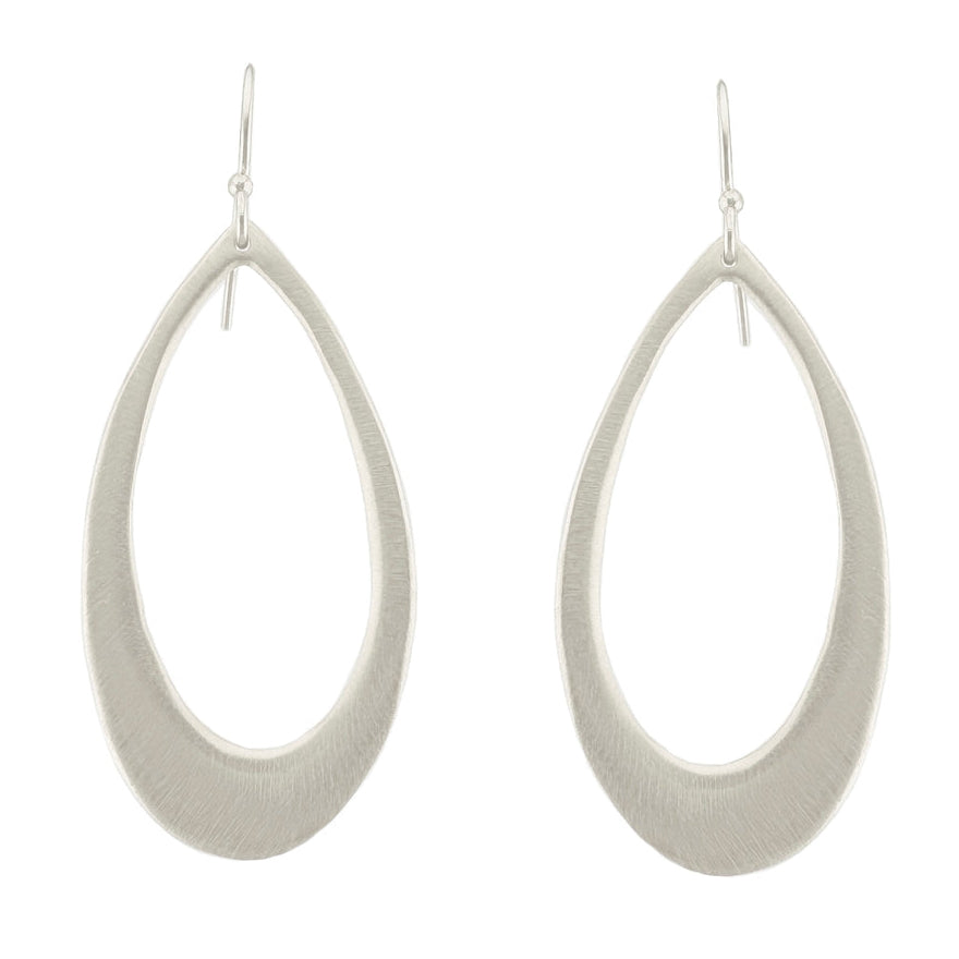 Large Open Tapered Leaf Earrings