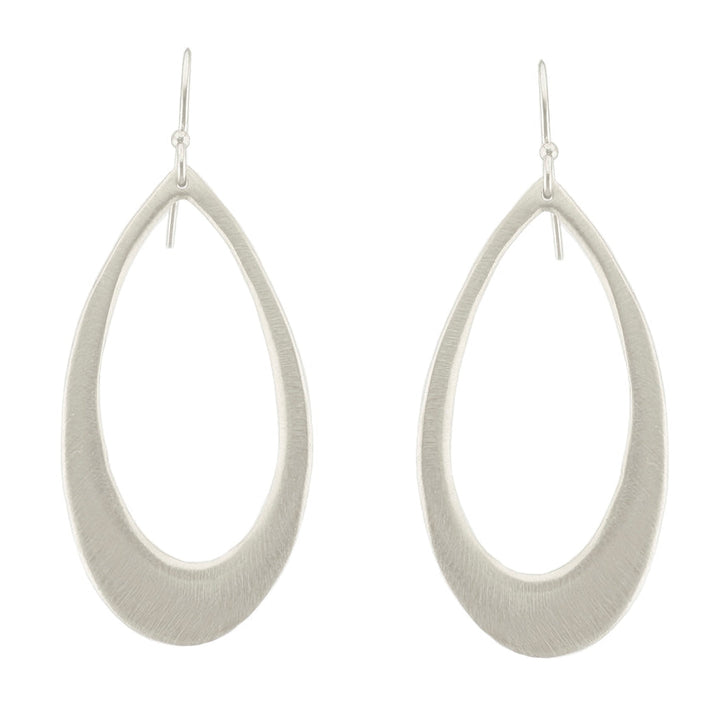 Large Open Tapered Leaf Earrings