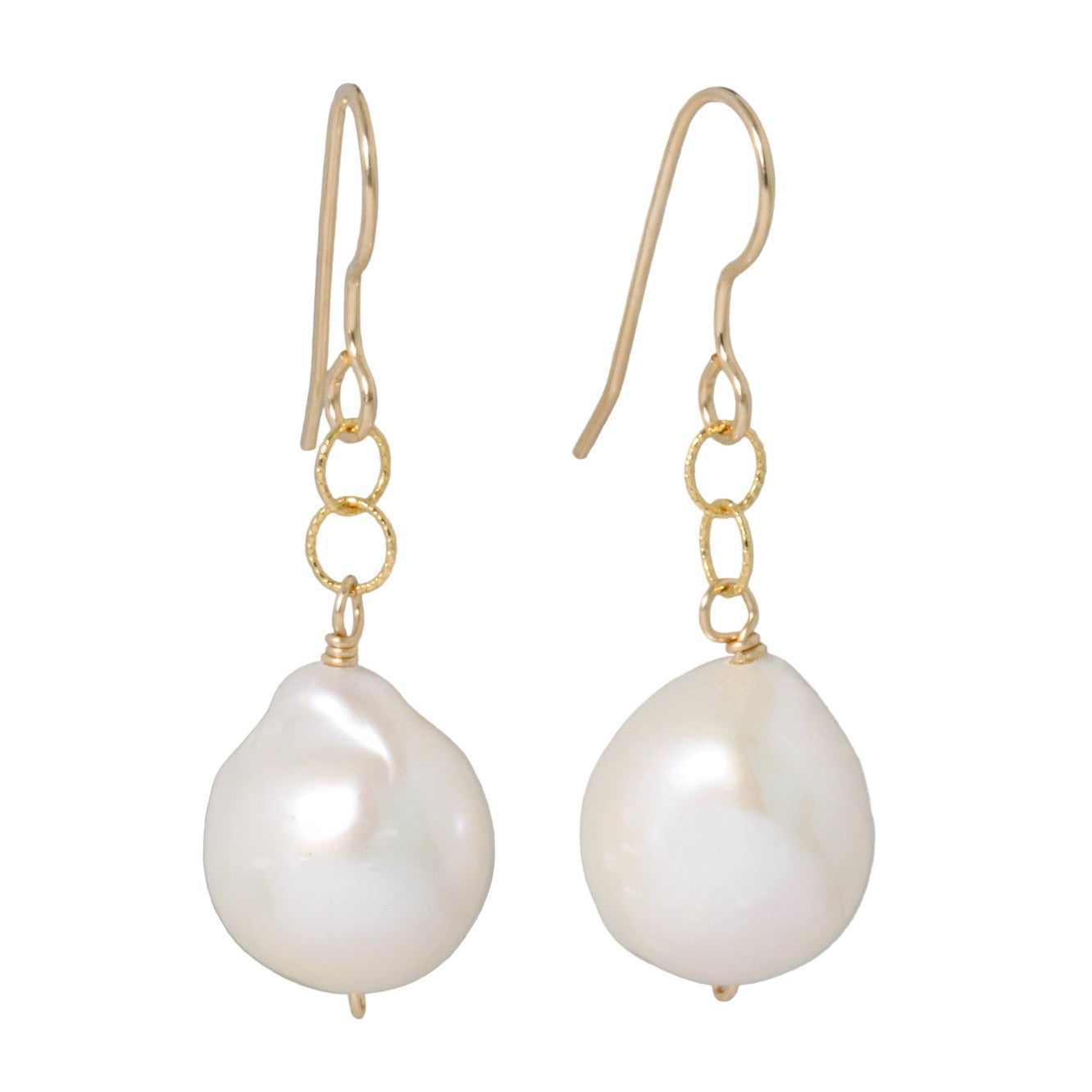 Simple Baroque Pearl Drop Earrings