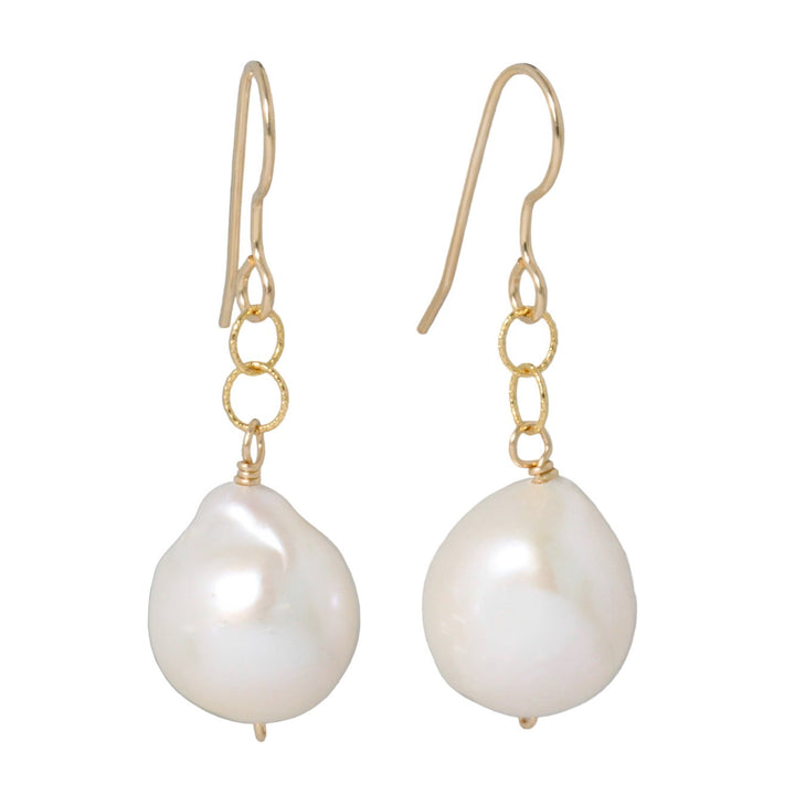 Simple Baroque Pearl Drop Earrings