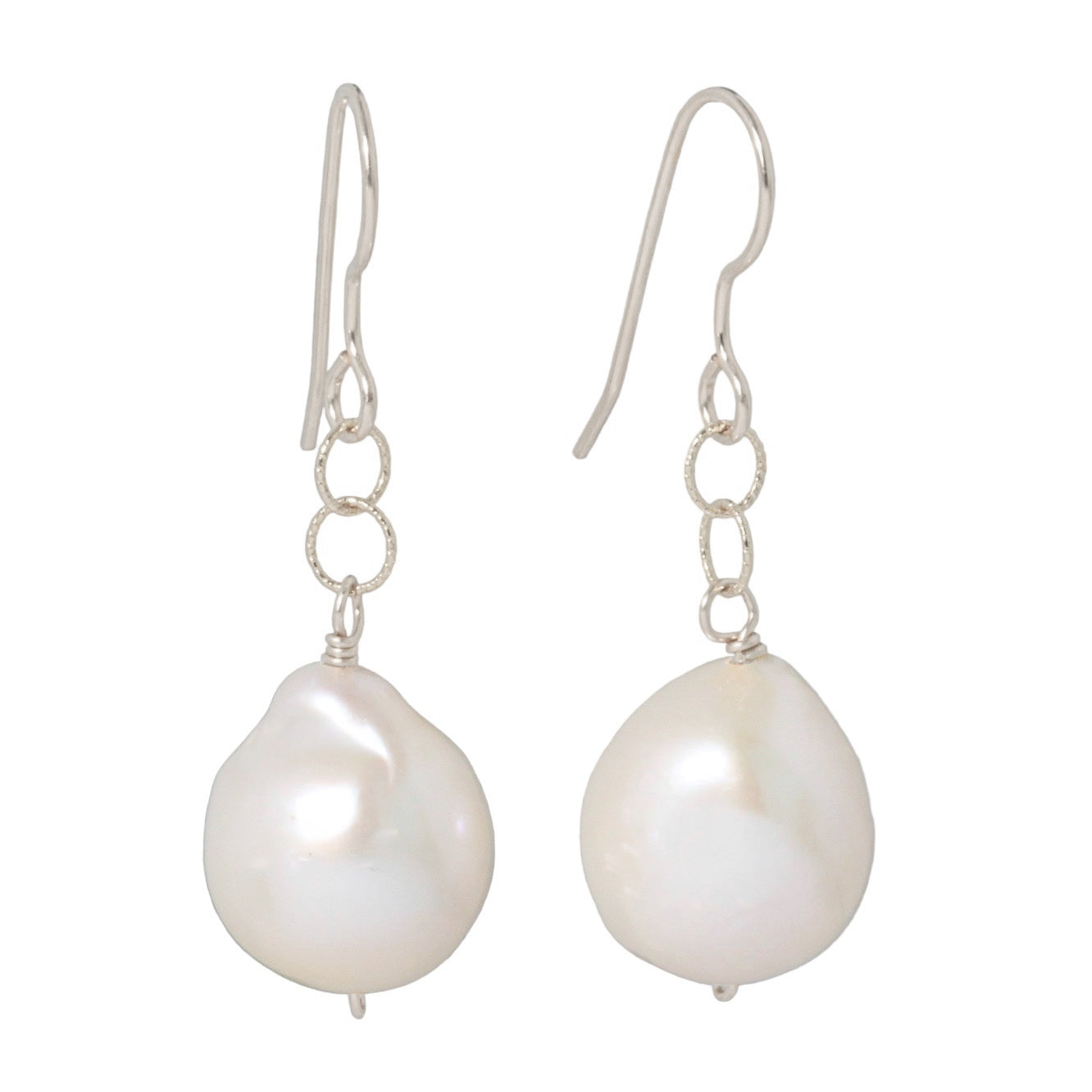 Simple Baroque Pearl Drop Earrings
