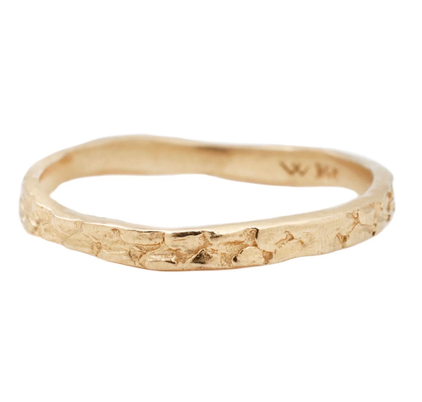 Snakeskin Stacking Band in 14k