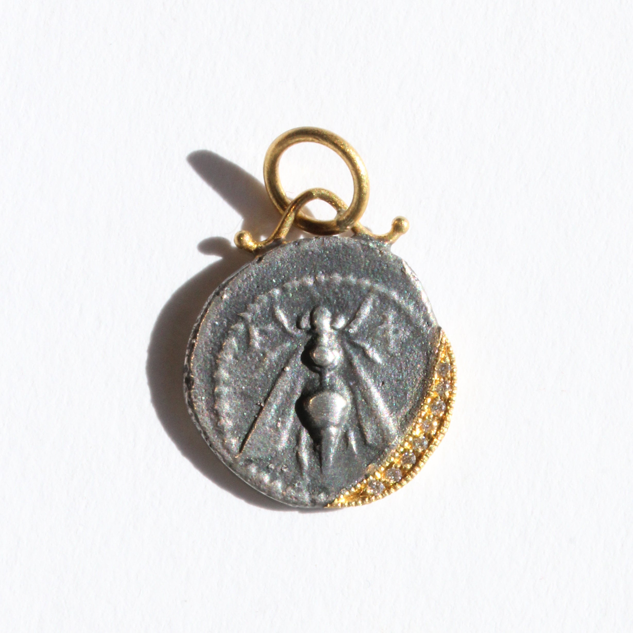 Bee + Stag Diamond Pave Charm