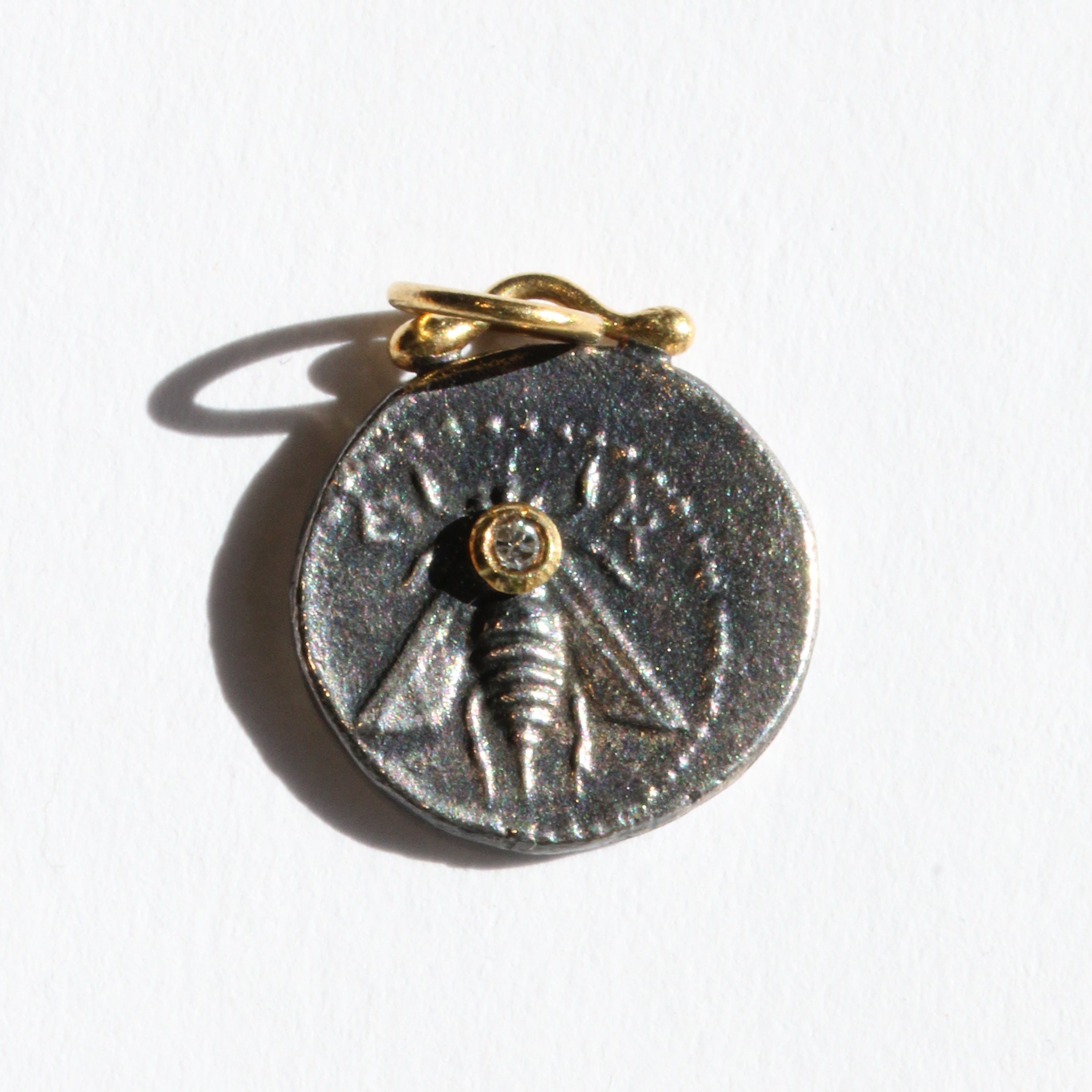 Bee + Stag Diamond Charm