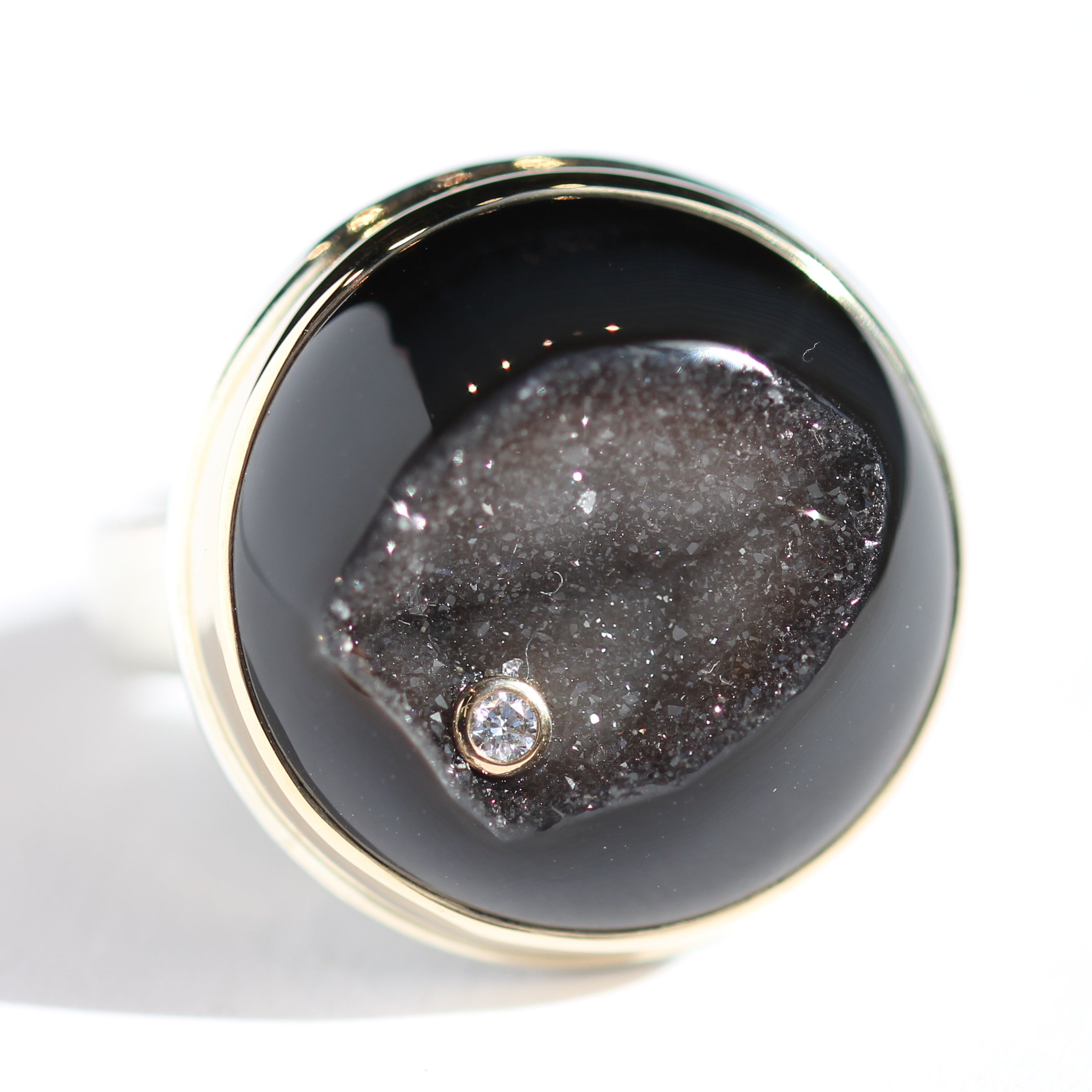 Dark Drusy Ring