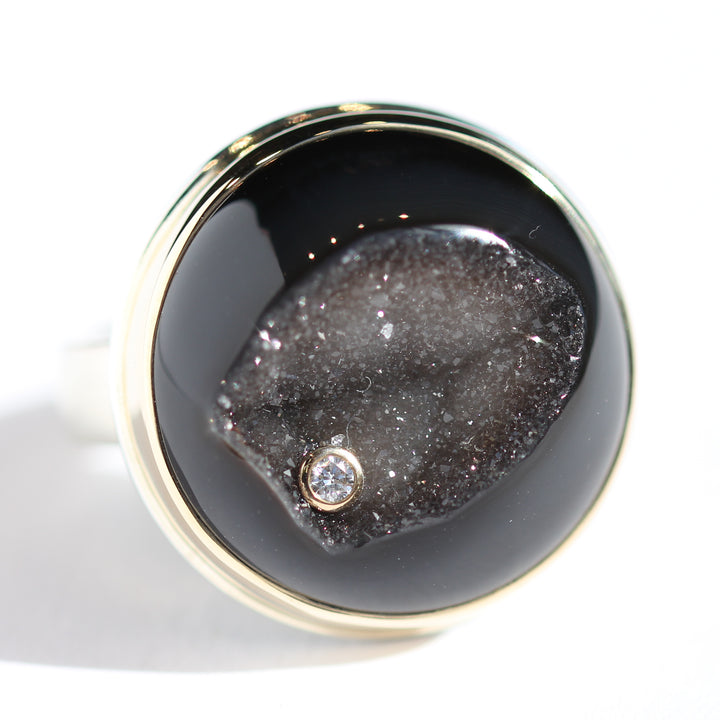Dark Drusy Ring