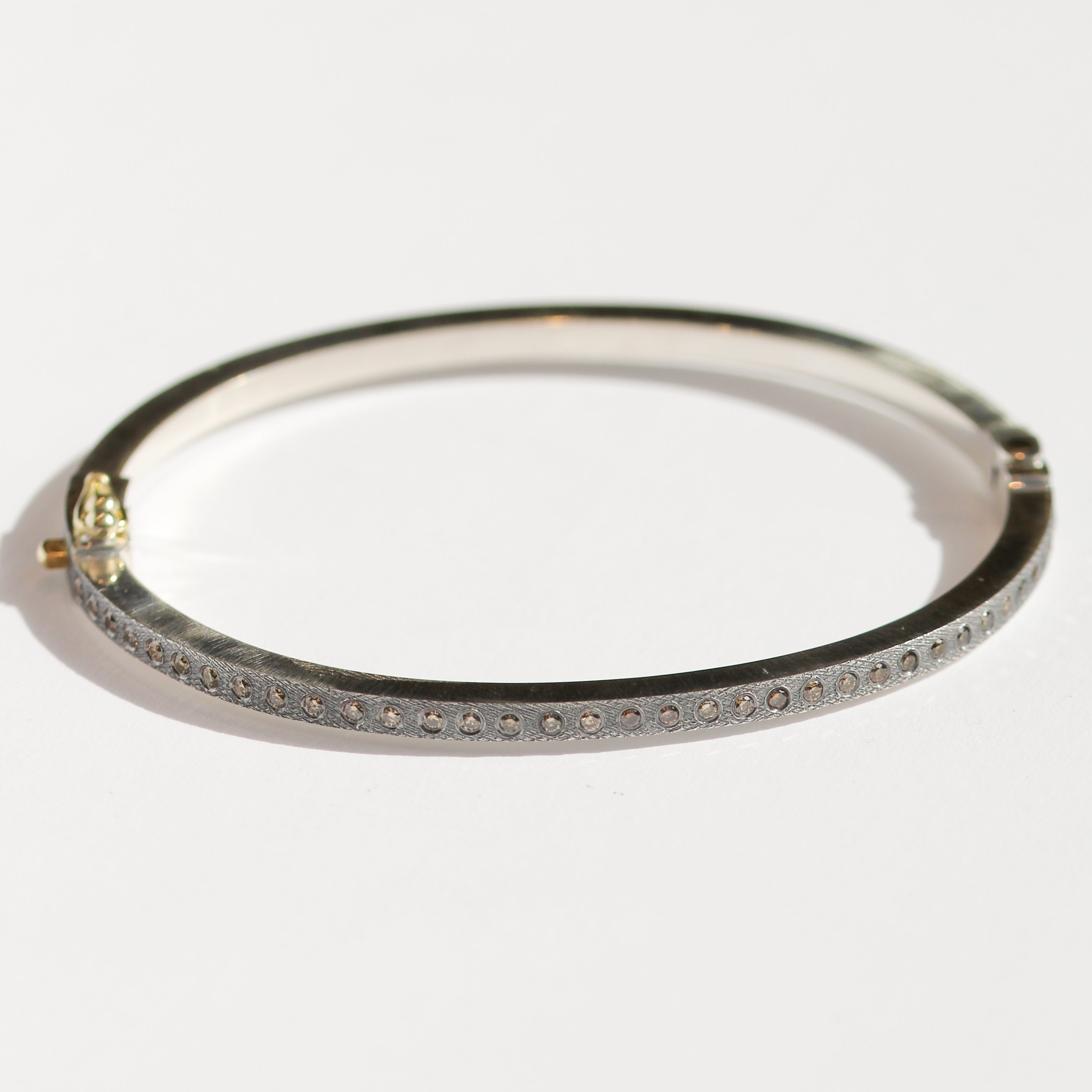 Adam 2.5mm Champagne Diamond Silver Bracelet