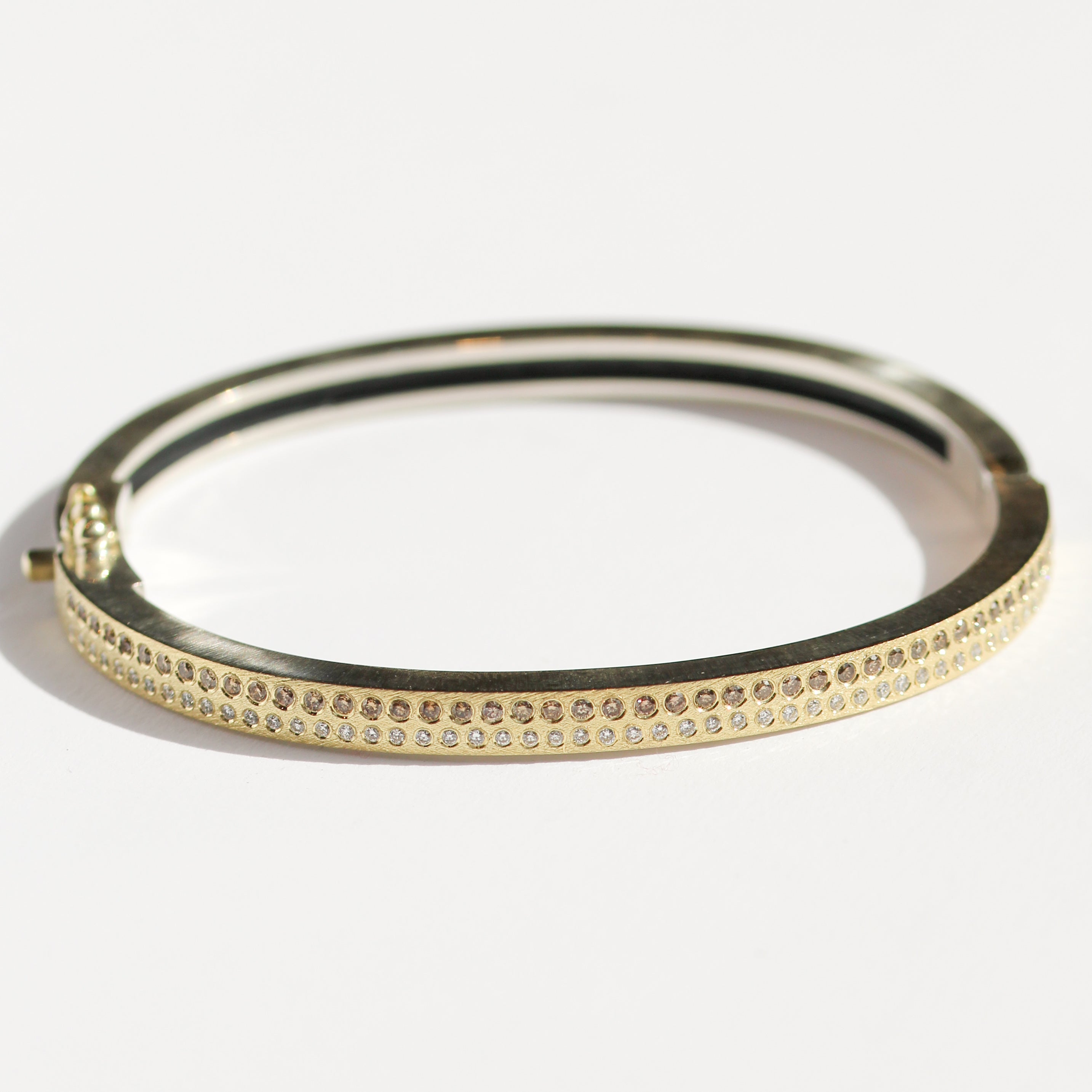 Adam 4mm Double Champagne and White Diamond YG Bracelet