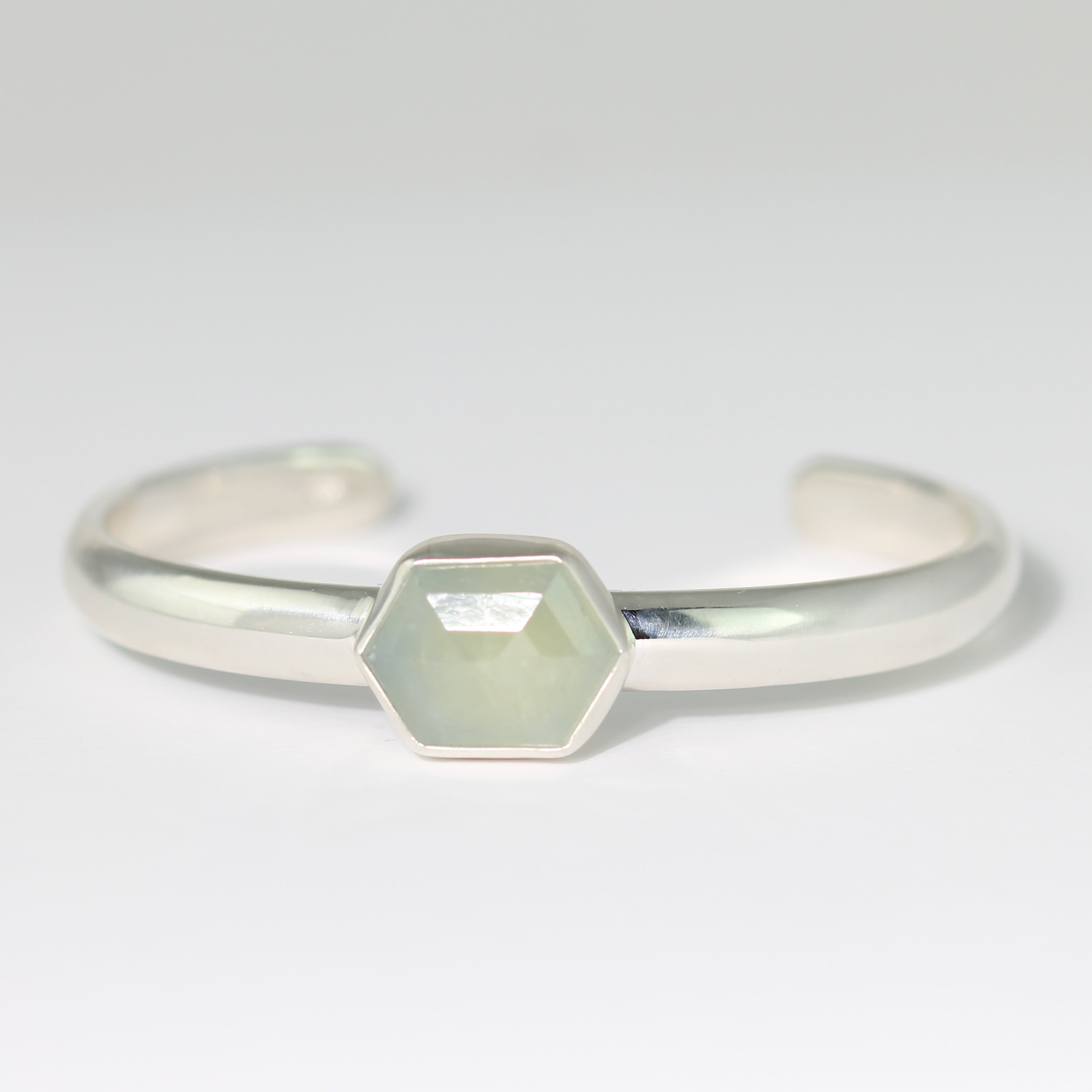 Hex Linen Sapphire Cuff Bracelet