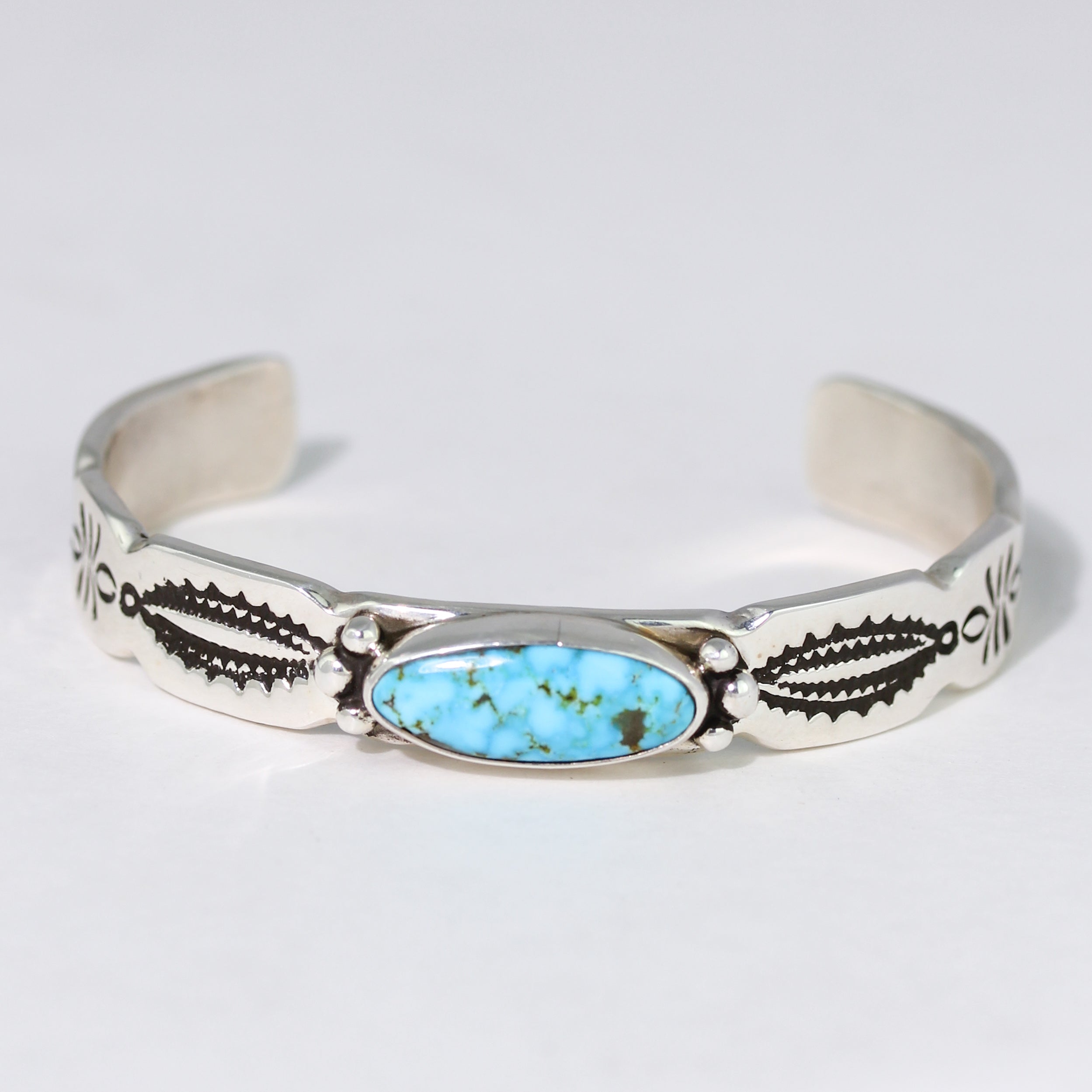 Oval Turquoise Cuff Bracelet