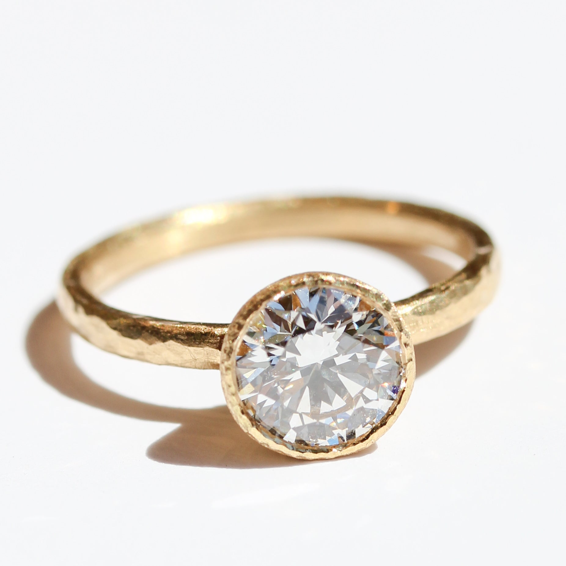 Brilliant Round Bezel Diamond Ring