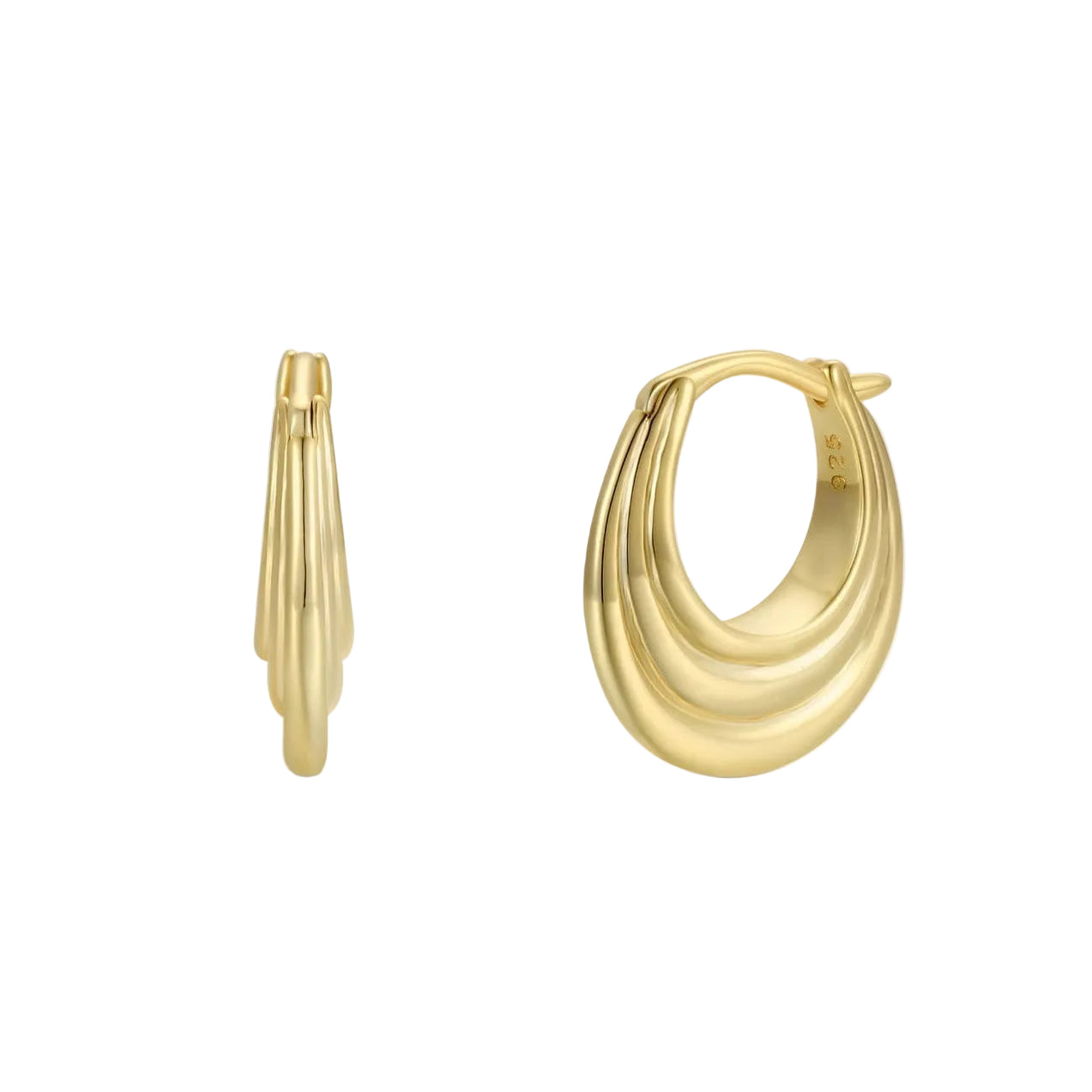 Triple Arch Hoop Earrings