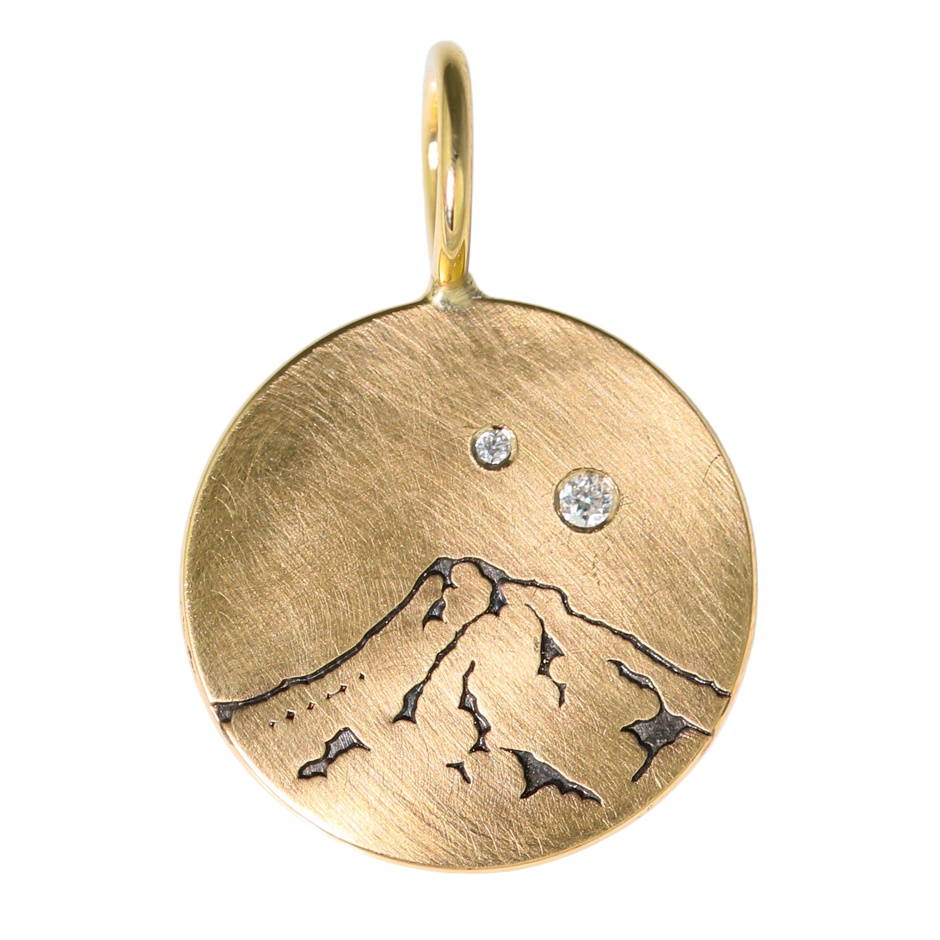 Round 14K Mt Hood Charm
