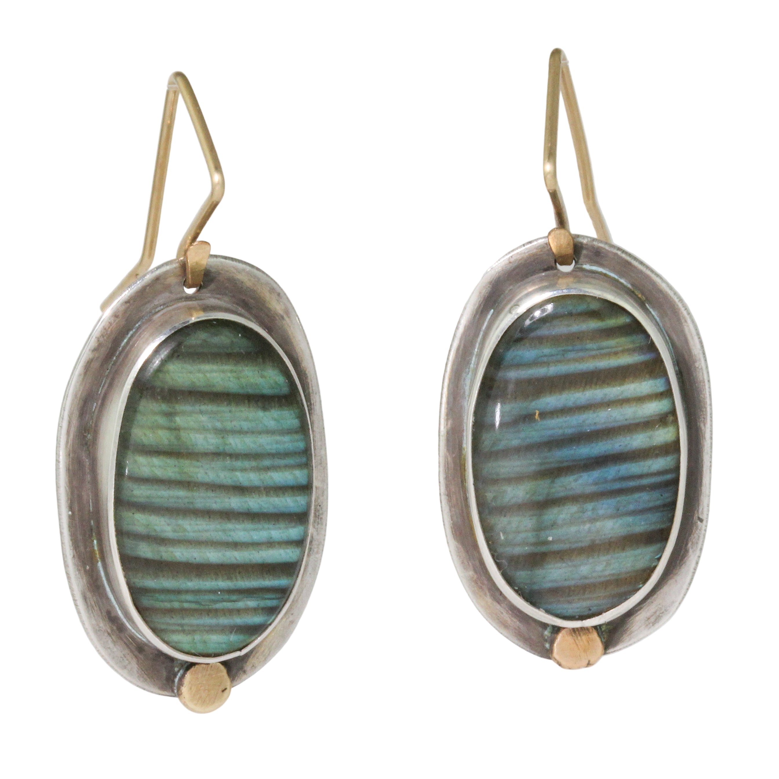 Oval Labradorite Earrings