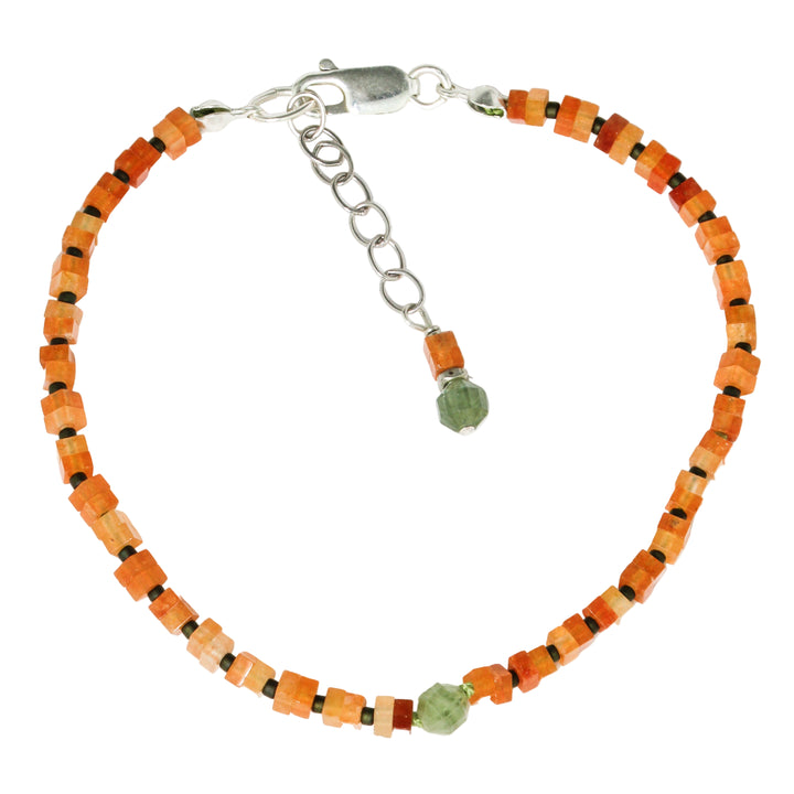 Carnelian + Tourmaline Bracelet